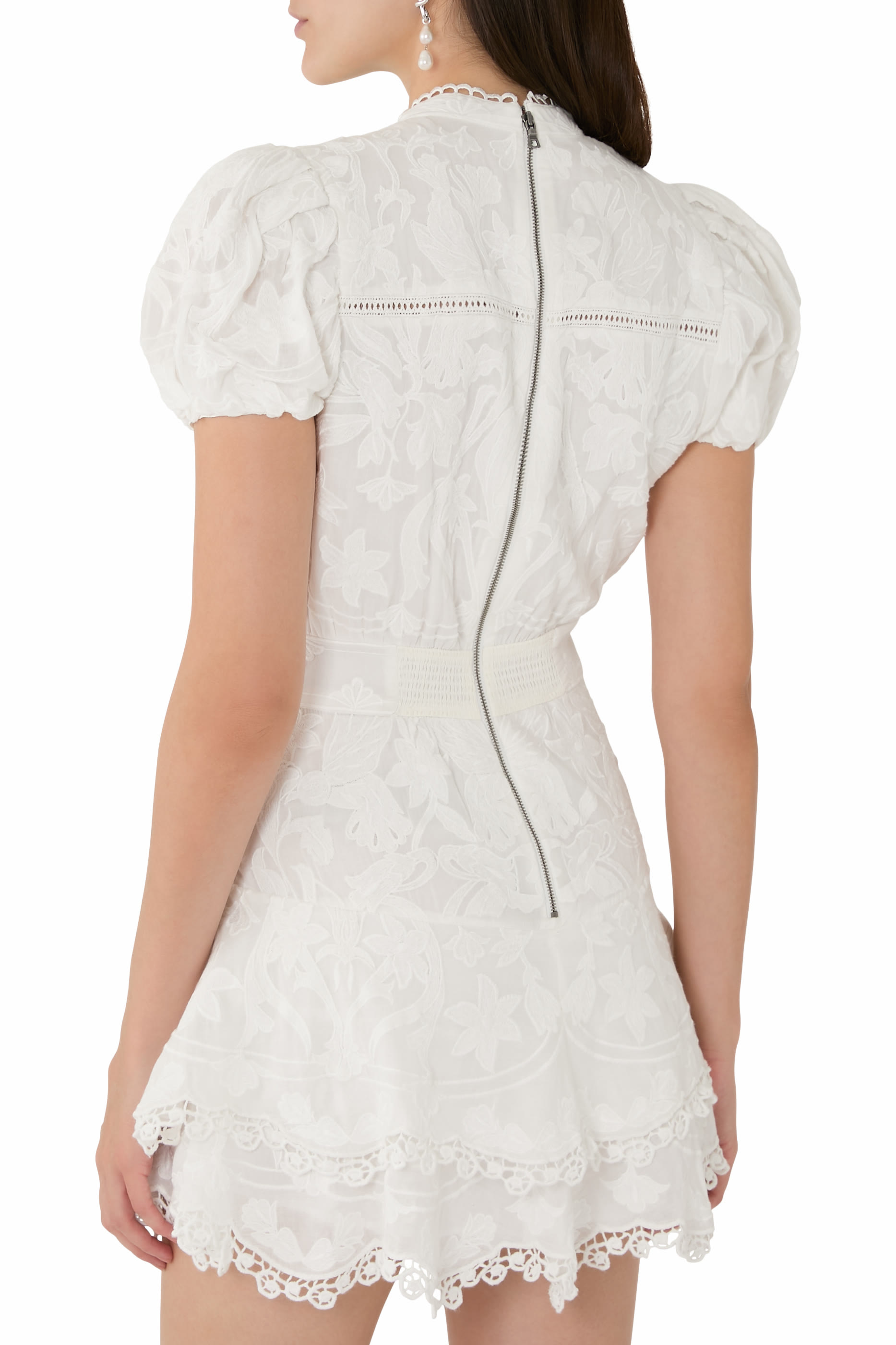 فستان لورين مطرز بتصميم قميص 