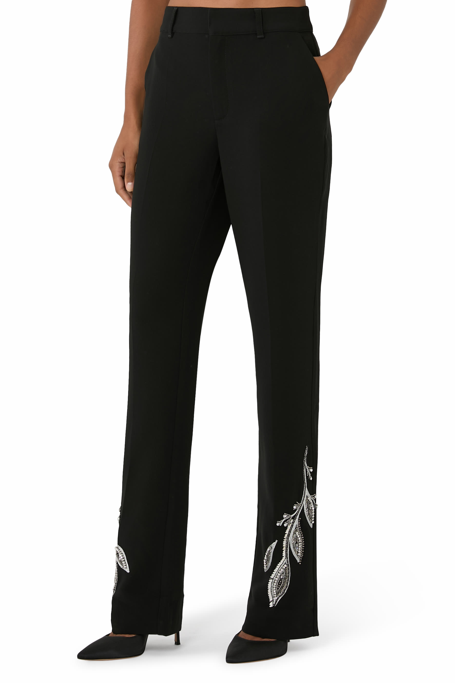 بنطال كيري بتطريزات بيزلي لامعة