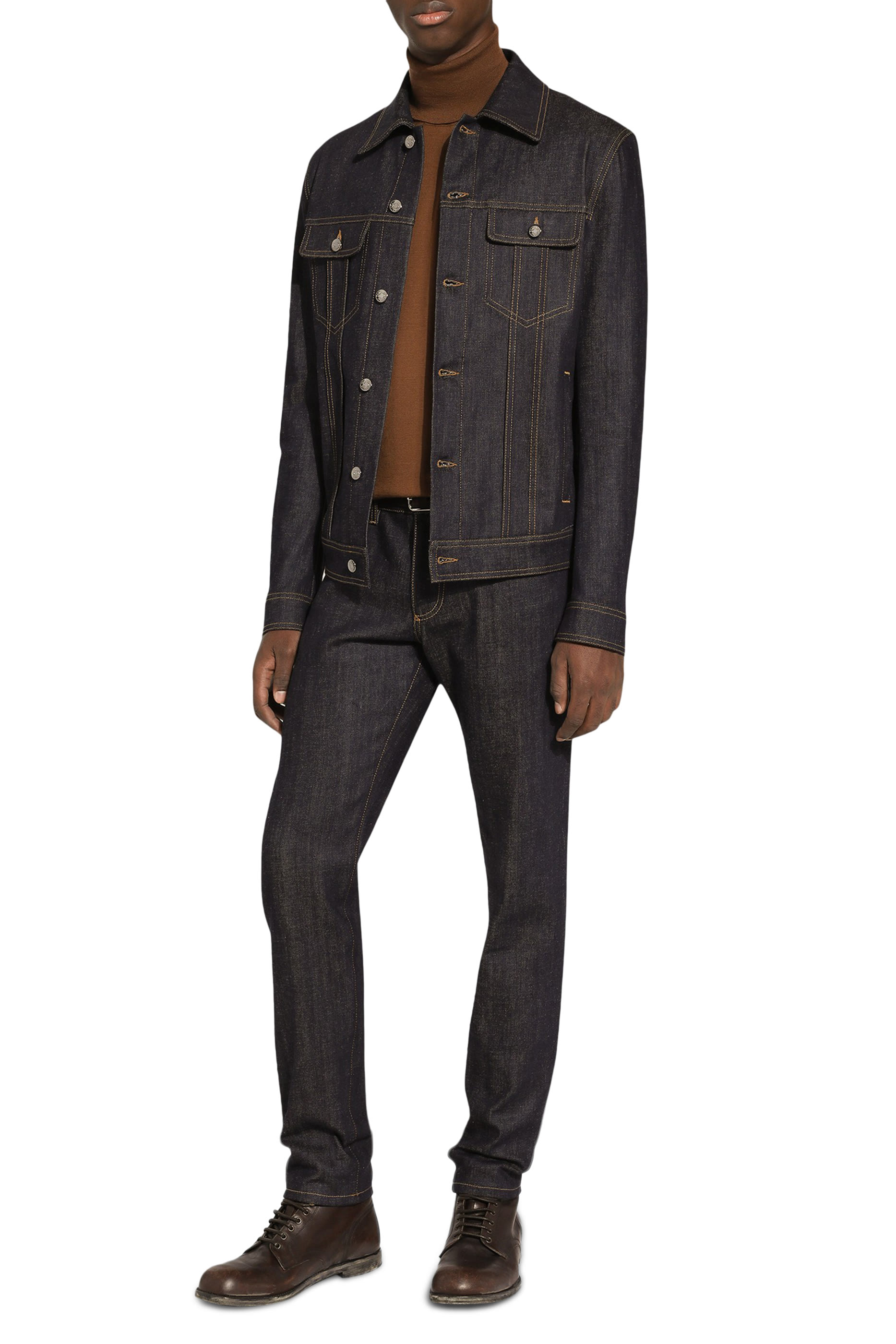 بنطال جينز دنيم مطاطي بقصة ضيقة