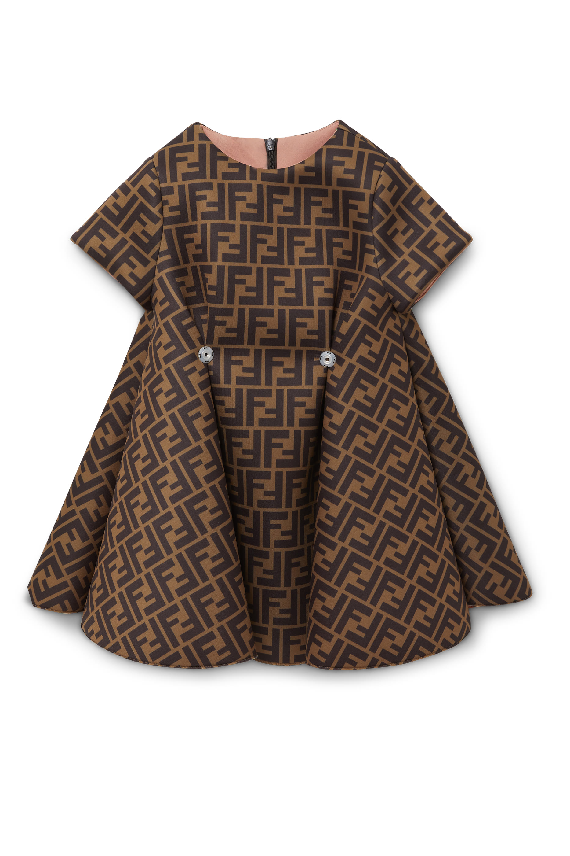 فستان نيوبرين مزين بشعار الماركة