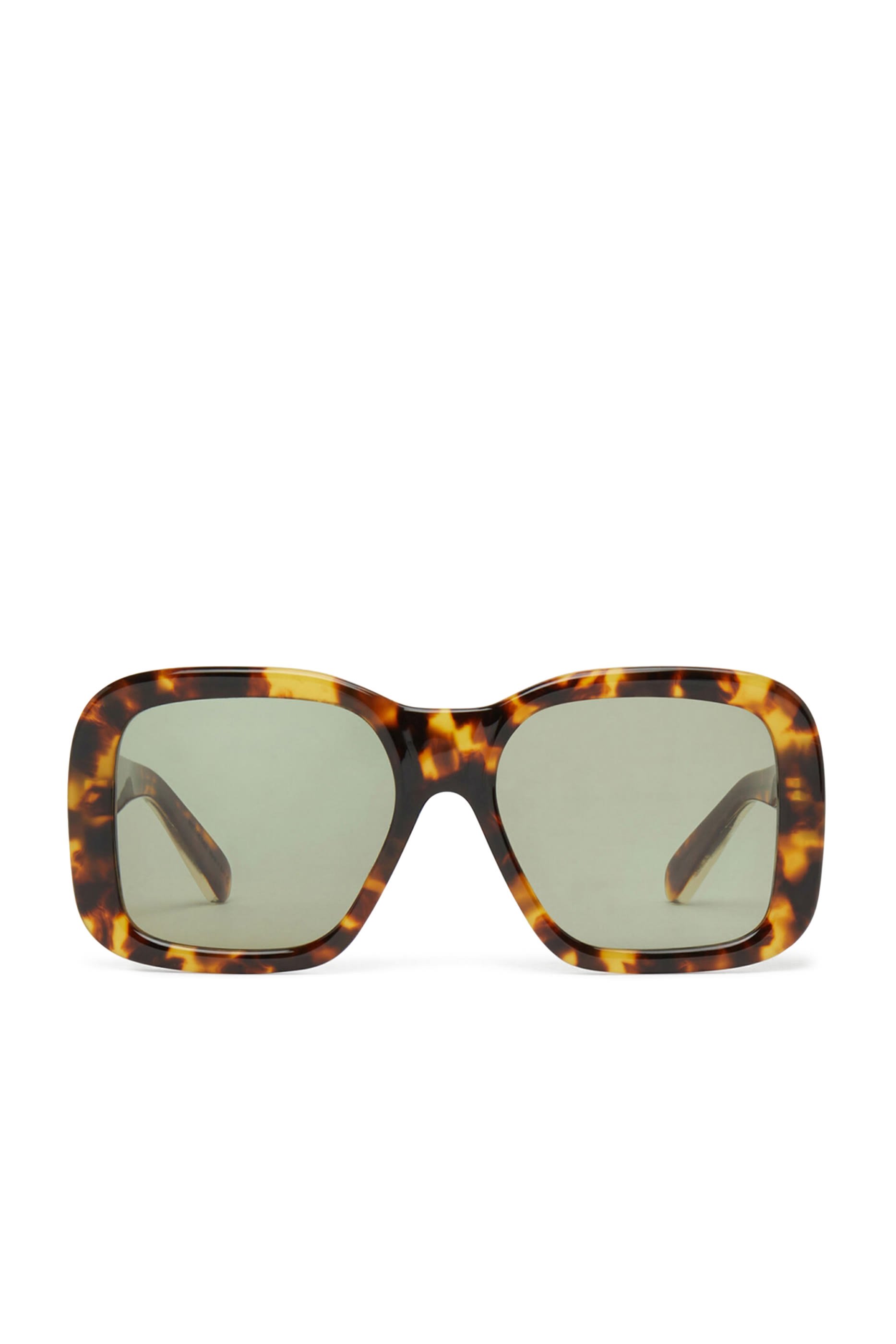 نظارة شمسية بإطار مربع وشعار الماركة