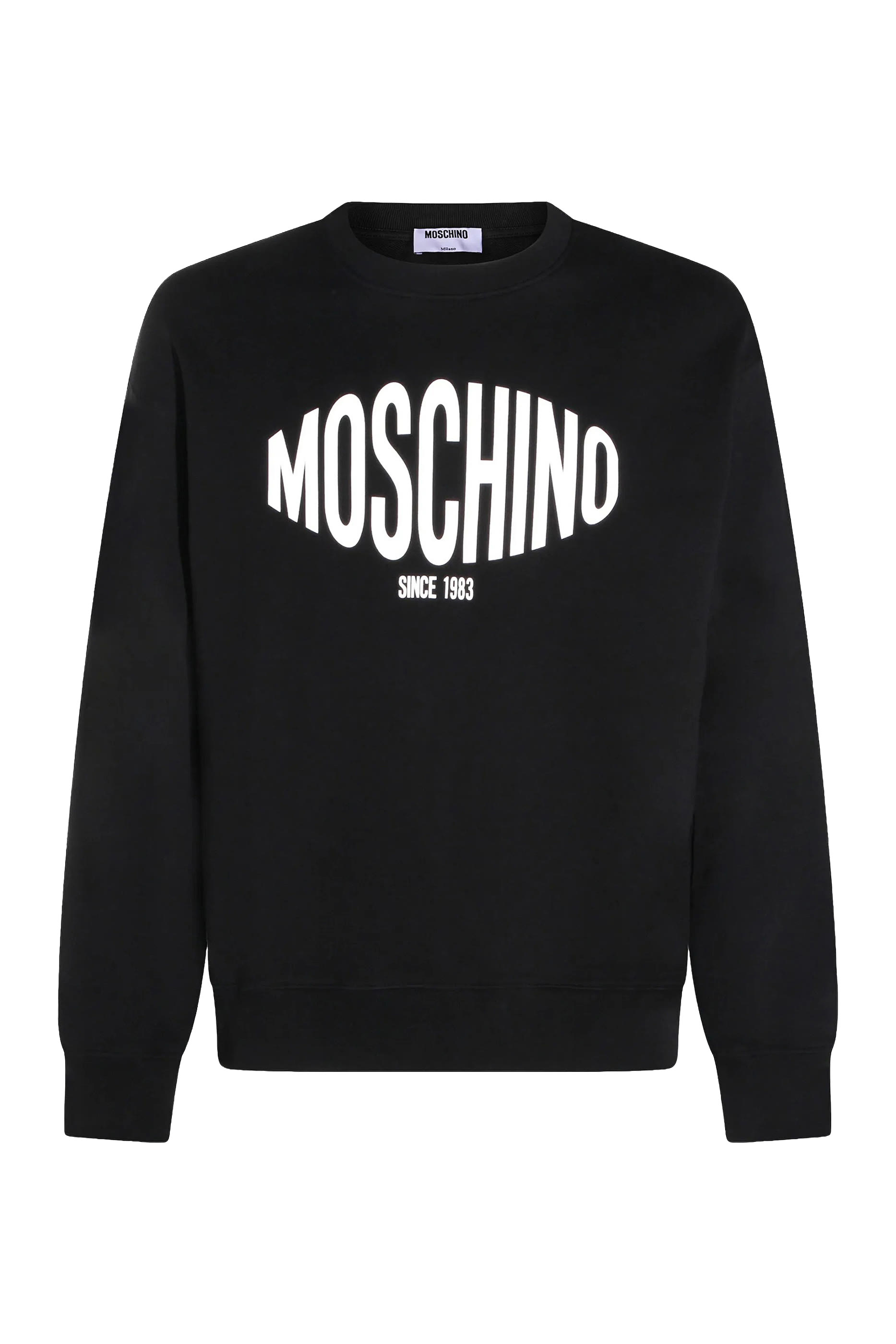 سويت شيرت بياقة ضيقة بشعار الماركة