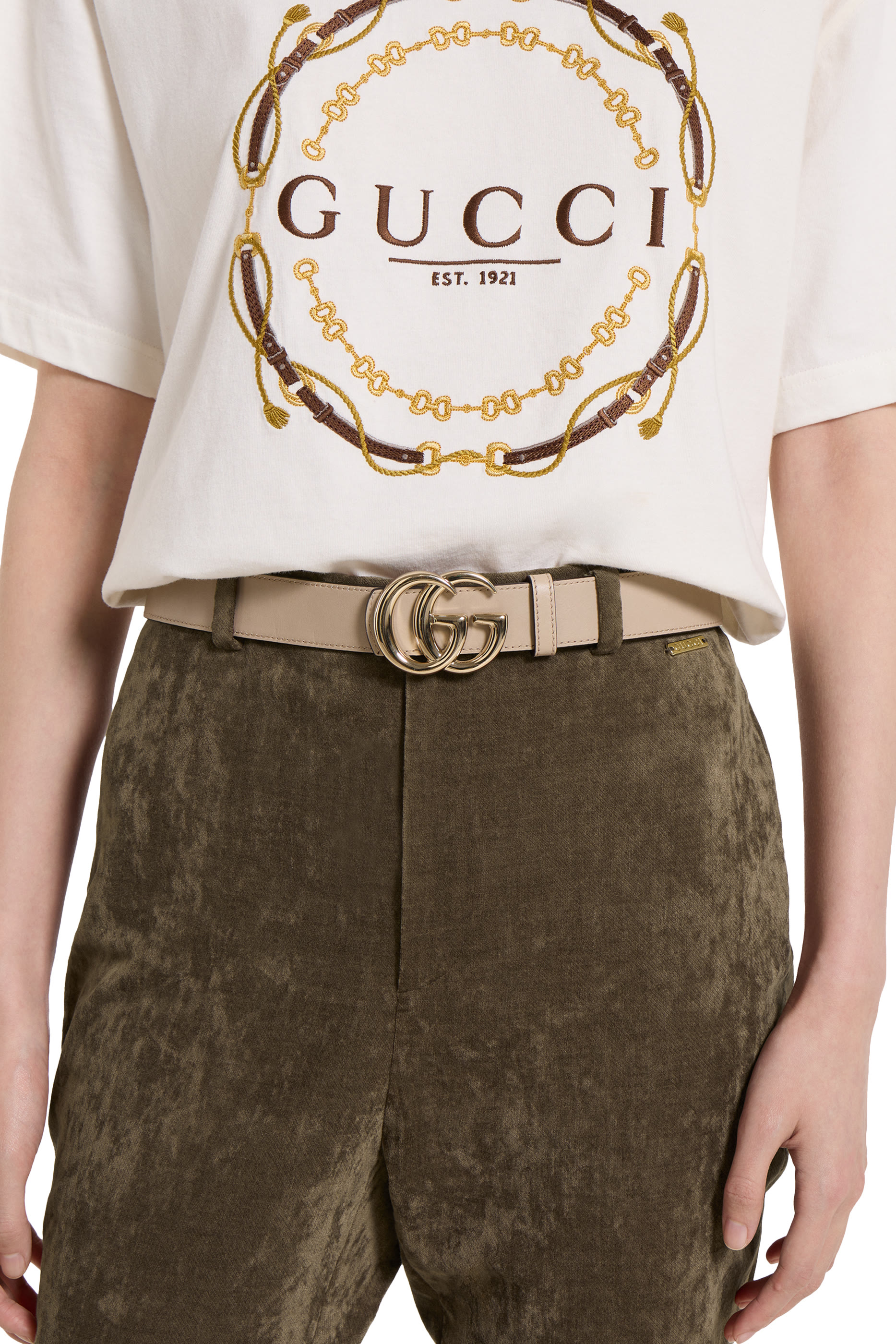 حزام مارمونت بوجهين بشعار حرفي الماركة