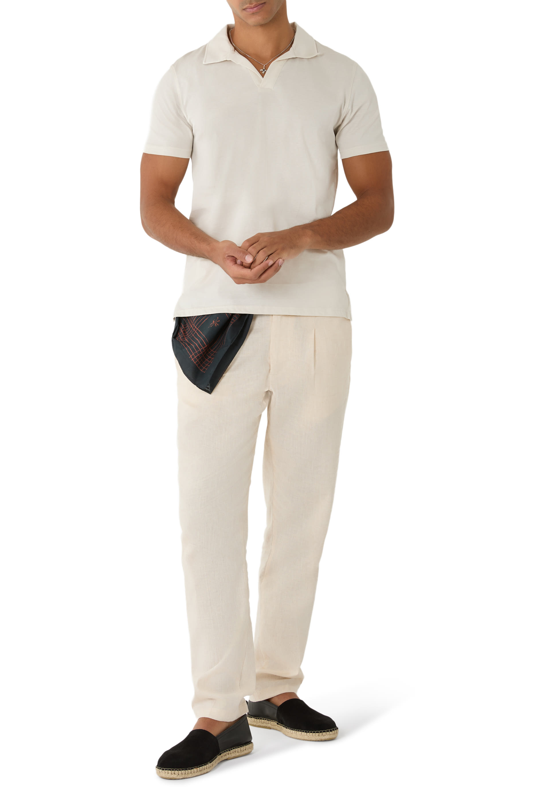 قميص بولو بلا أزرار قطن مصري