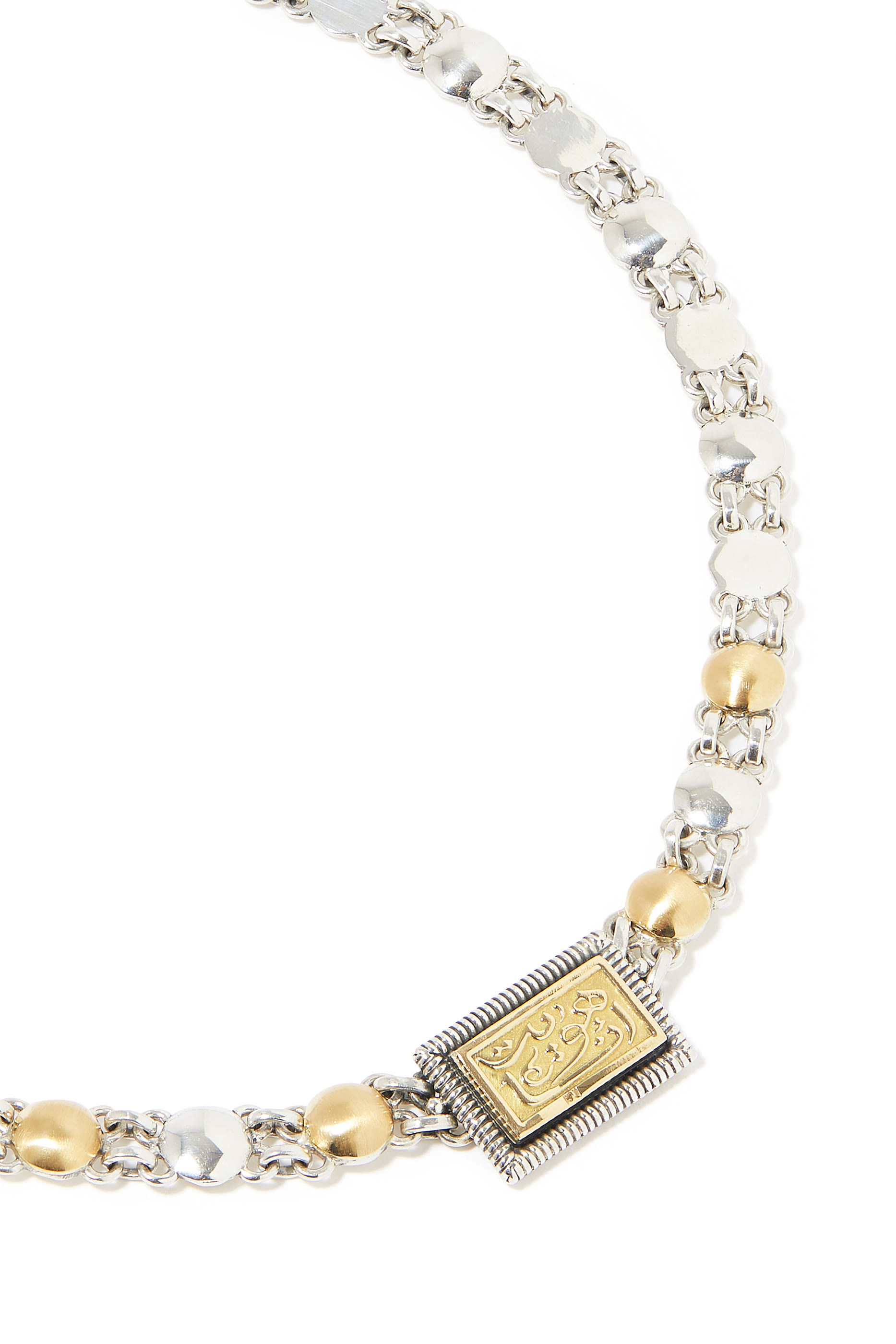 قلادة رقبة إنشانتمنت فضة إسترلينية وذهب عيار 18