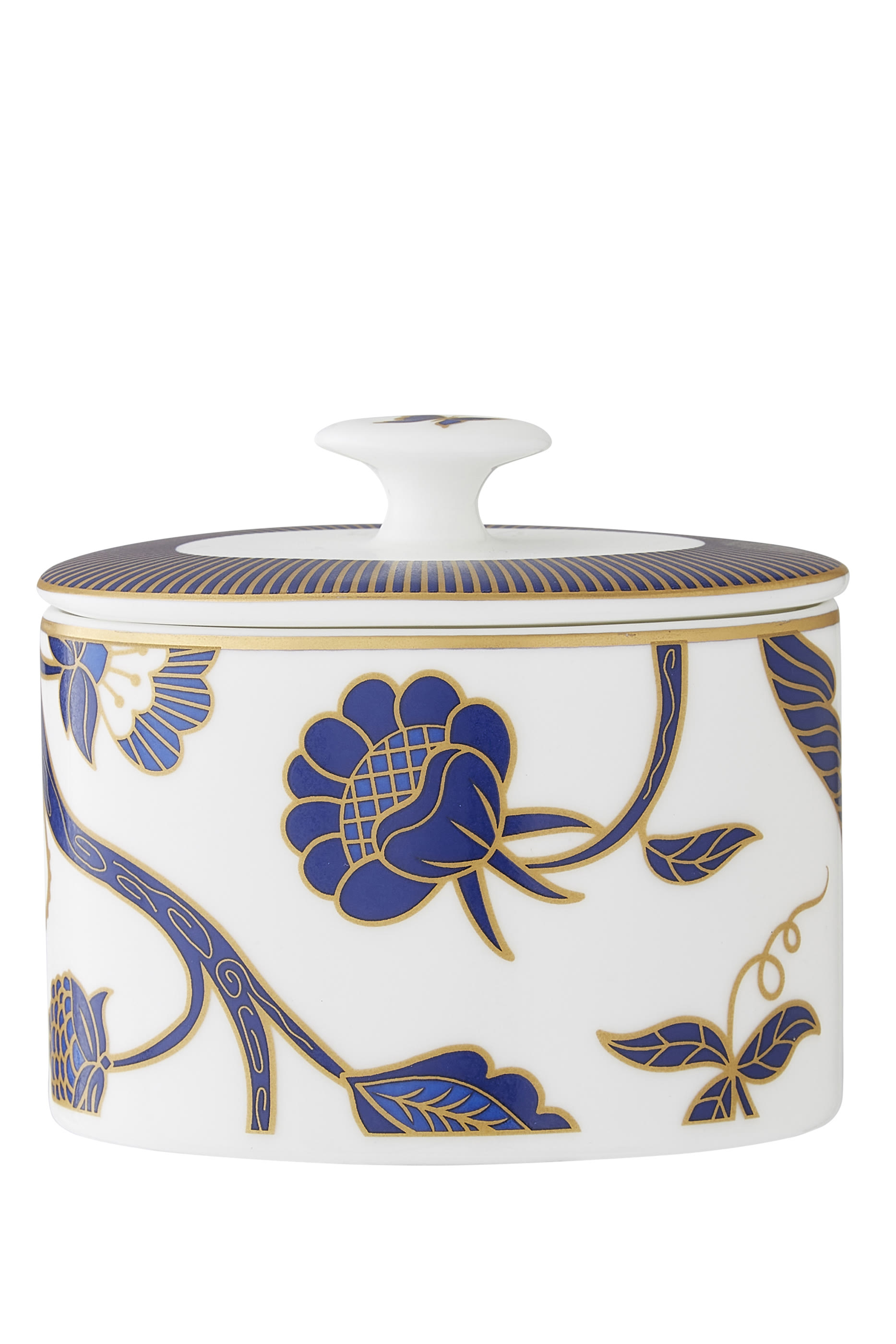 وعاء سكر ماكيرا بتصميم بيضاوي مع غطاء