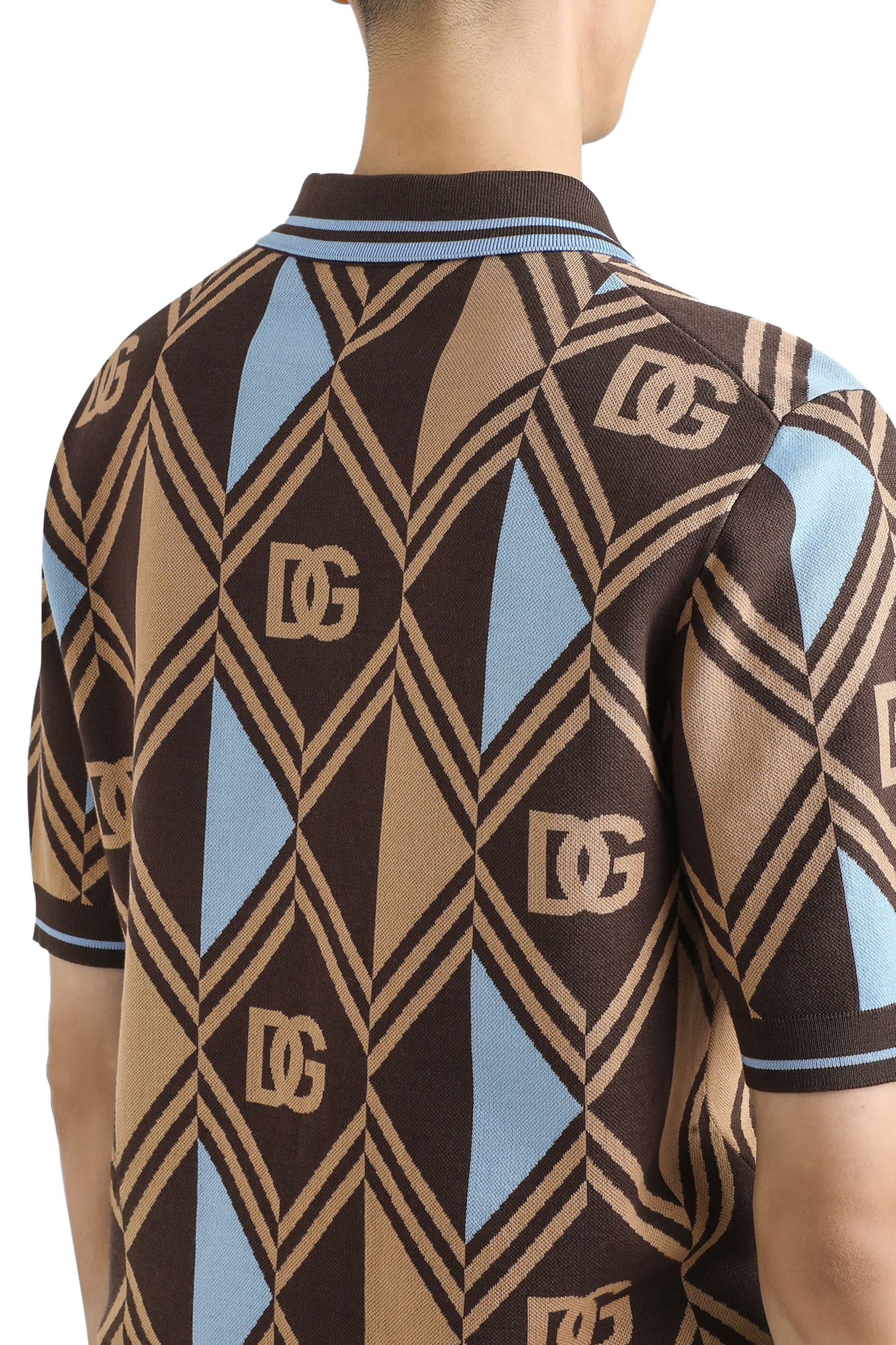 قميص بولو قطن جاكار بيكيه