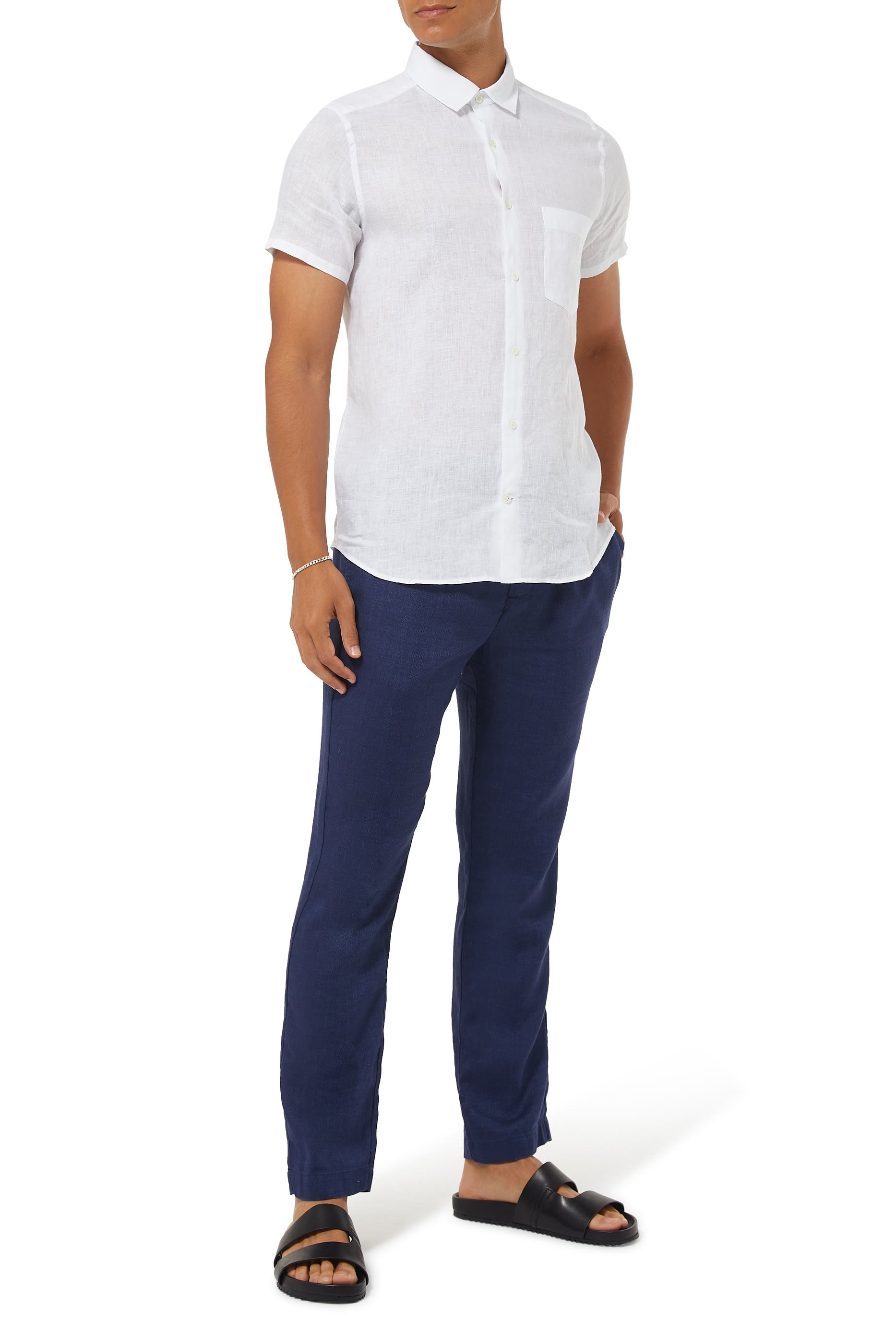 بنطال شينو رياضي كتان