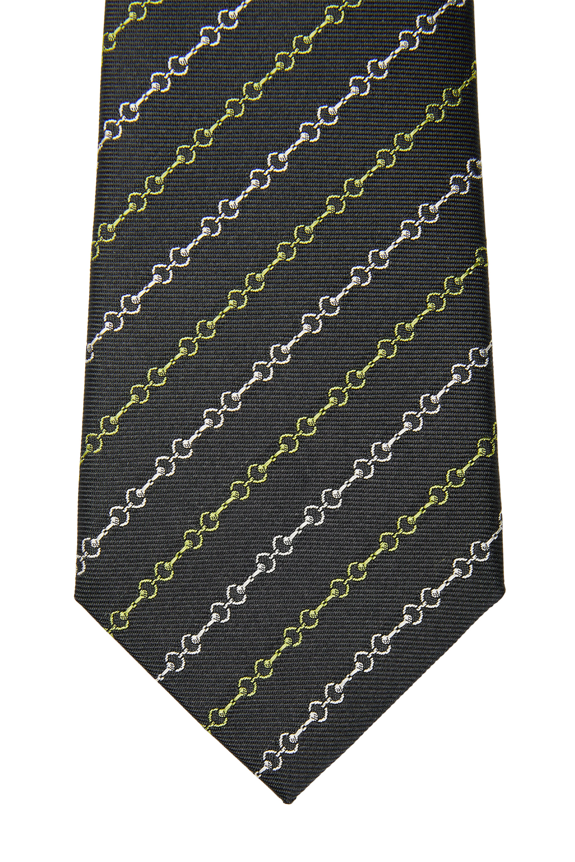 Horsebit Silk Jacquard Tie