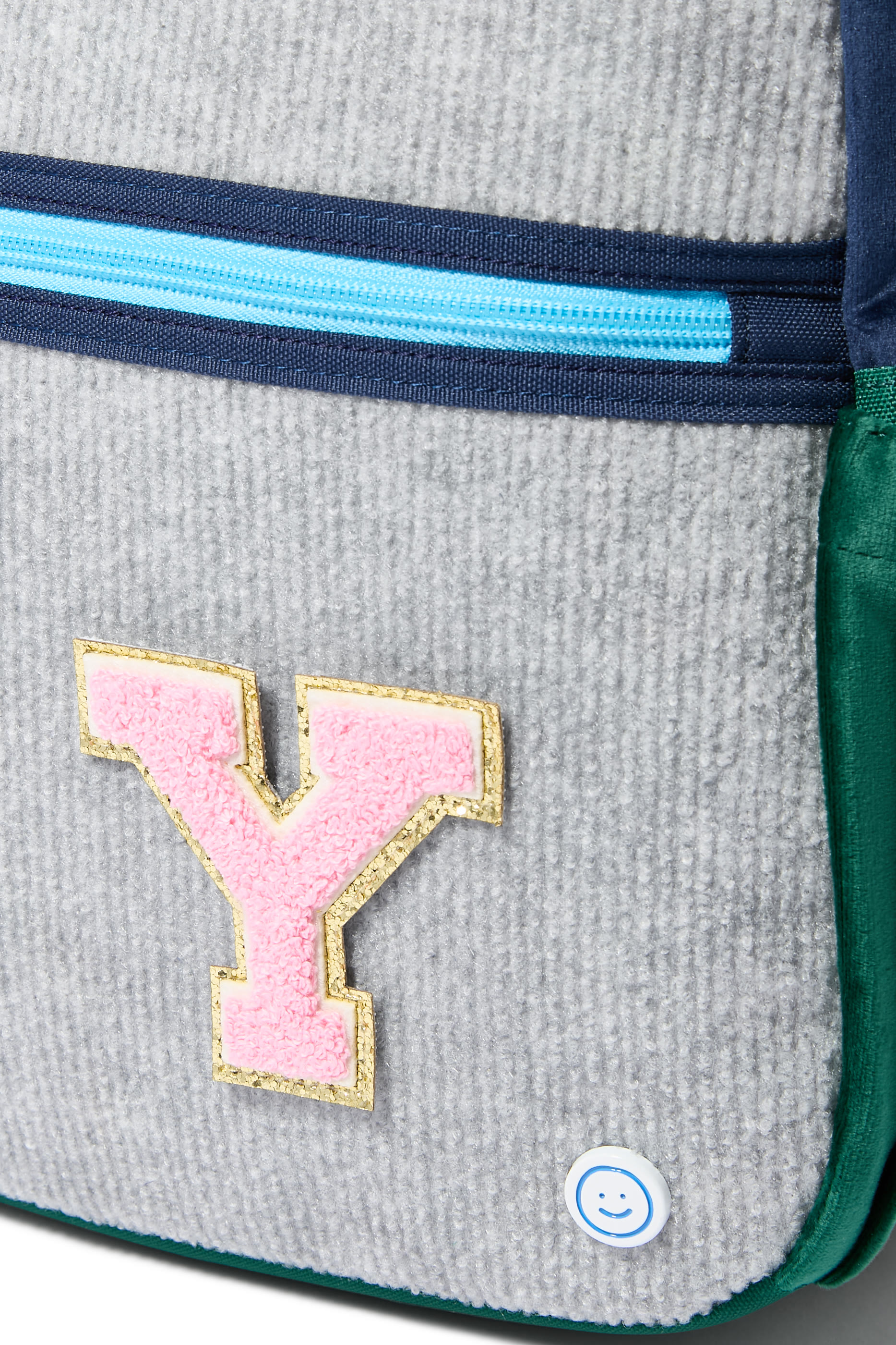 رقعة بتصميم حرف Y لامعة شنيل مقاس 3 بوصة للأطفال