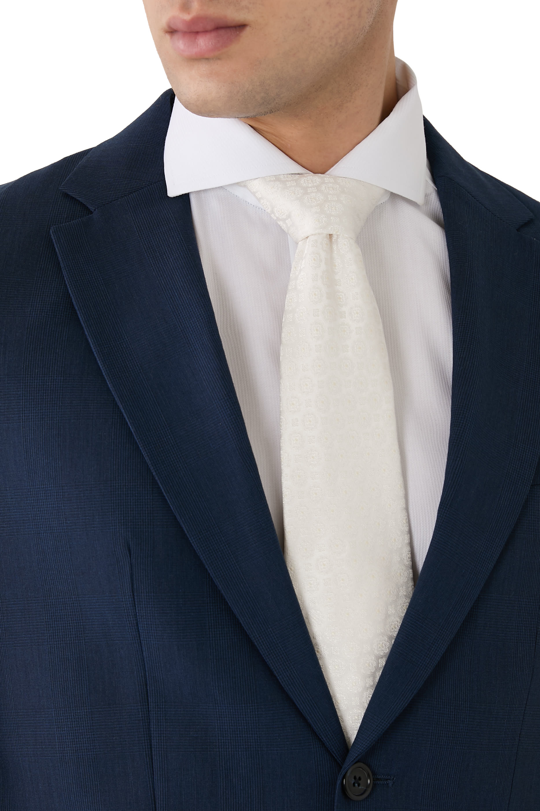 Medallion Woven Silk Tie