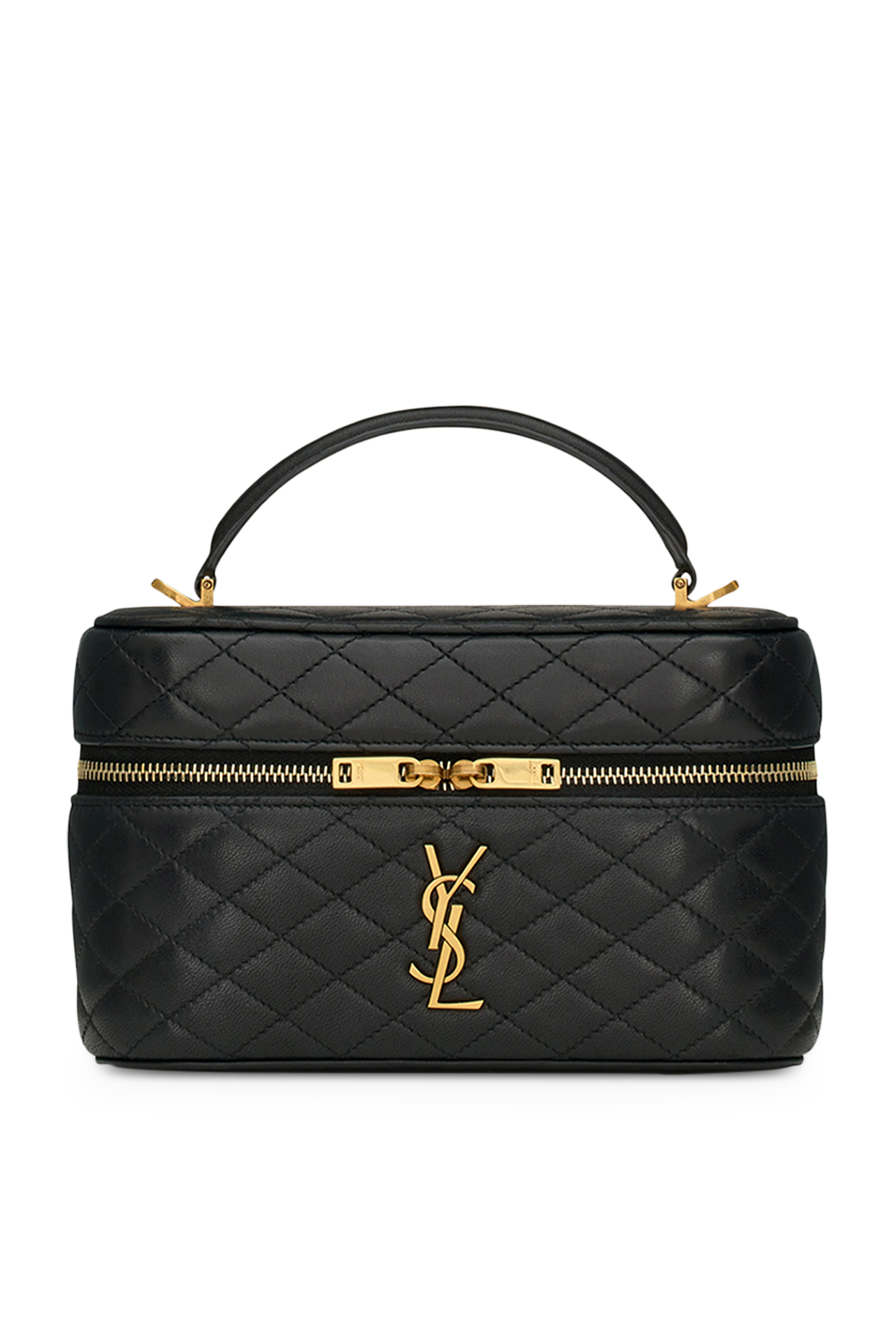 حقيبة مستحضرات تجميل غابي جلد حمل