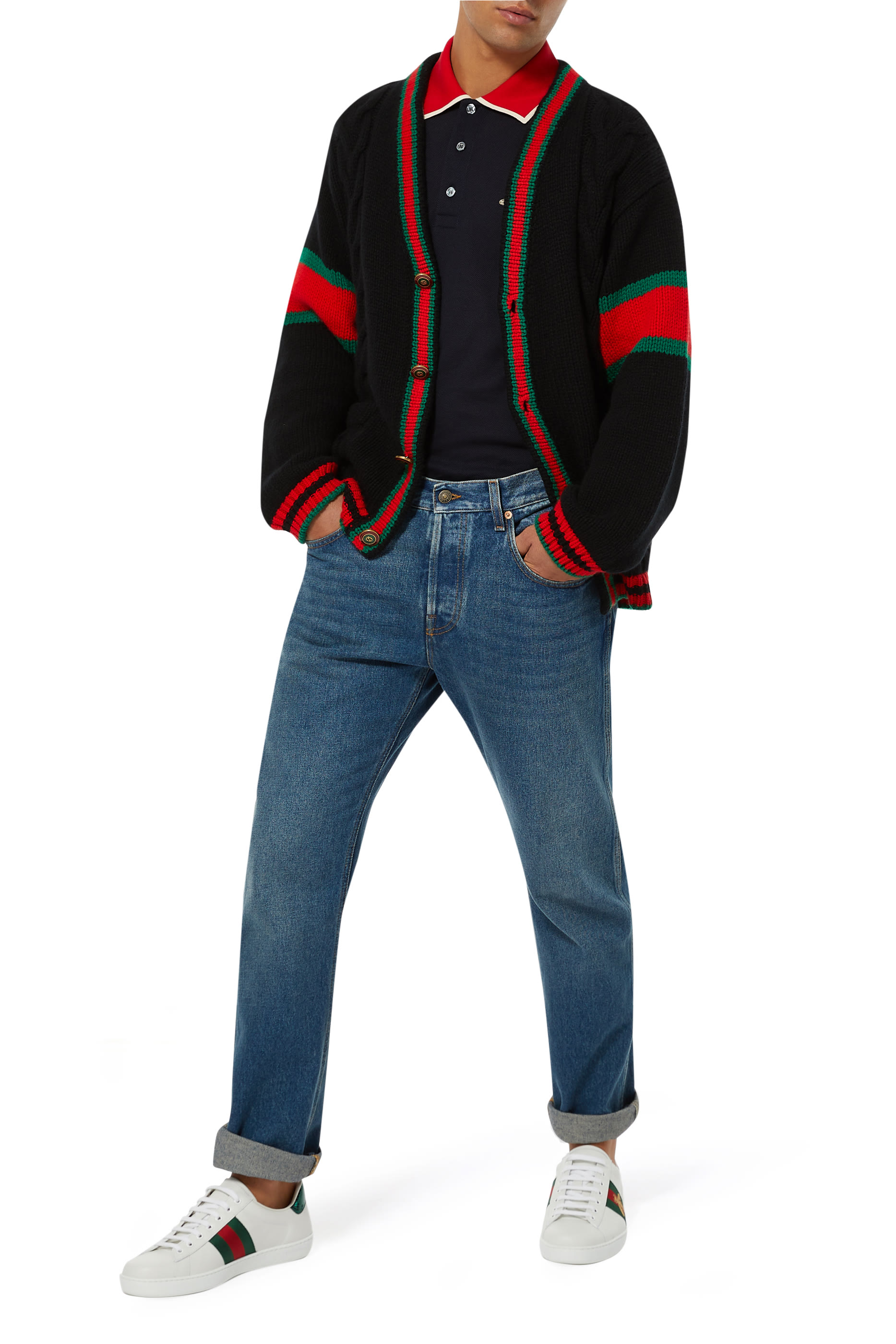 سنيكرز إيس جلد مطرز