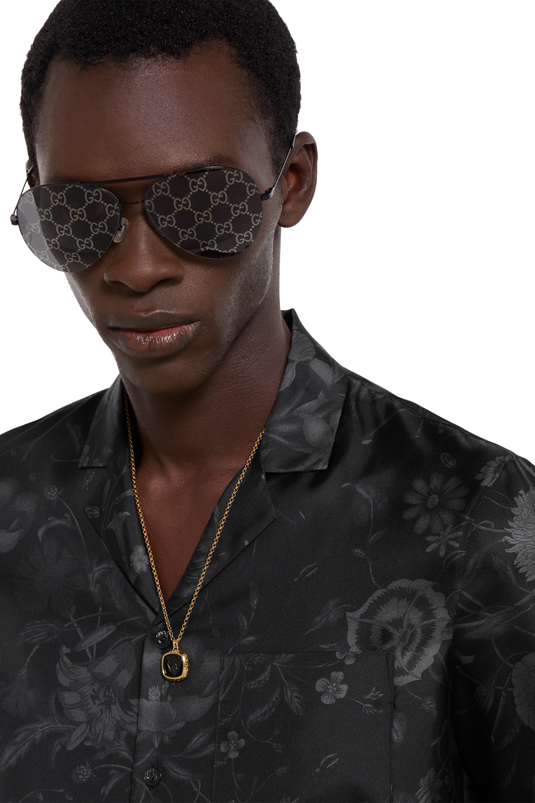 قميص بولينج مزين كليا بنقشة زهور