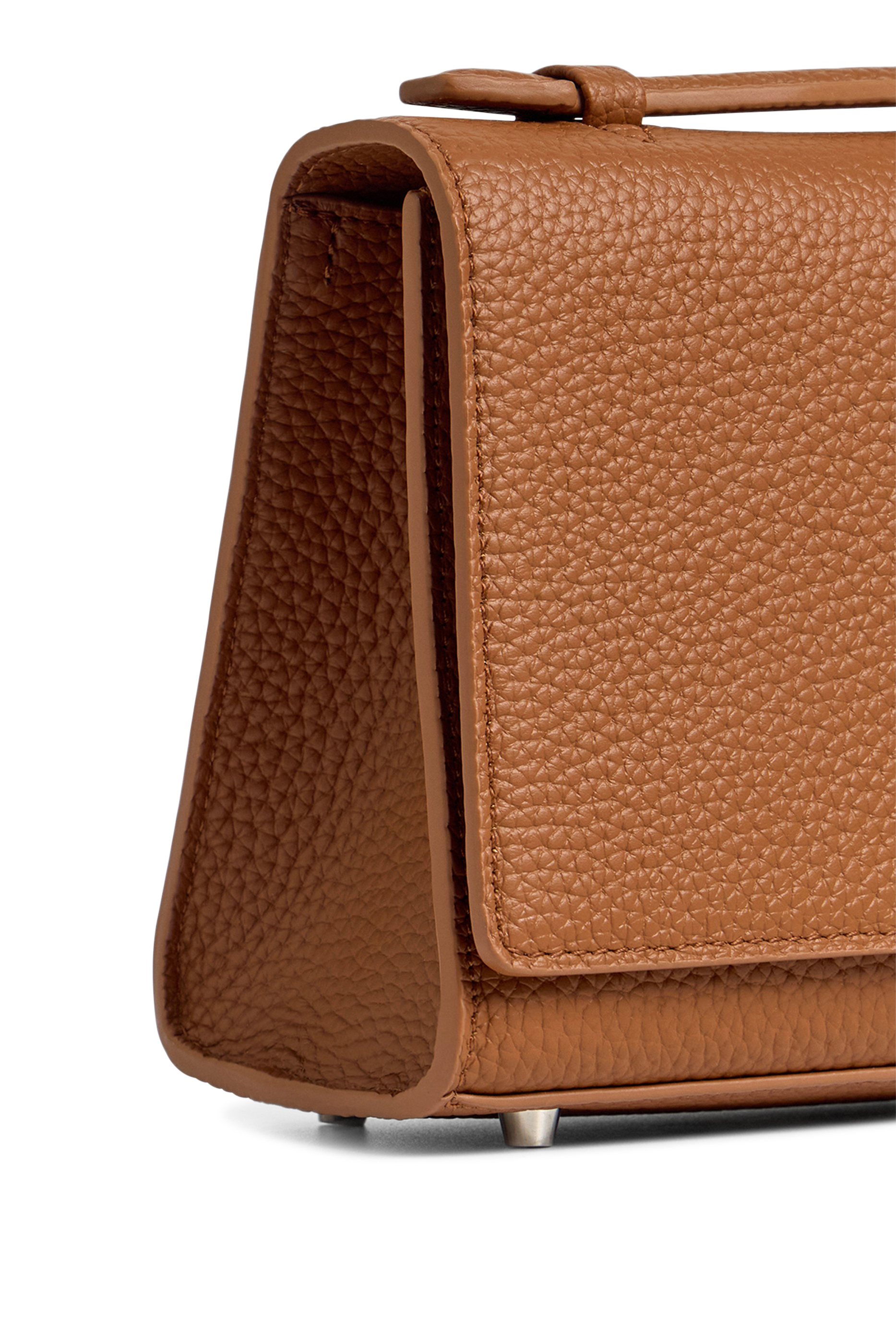 حقيبة يد جلد بارز الملمس