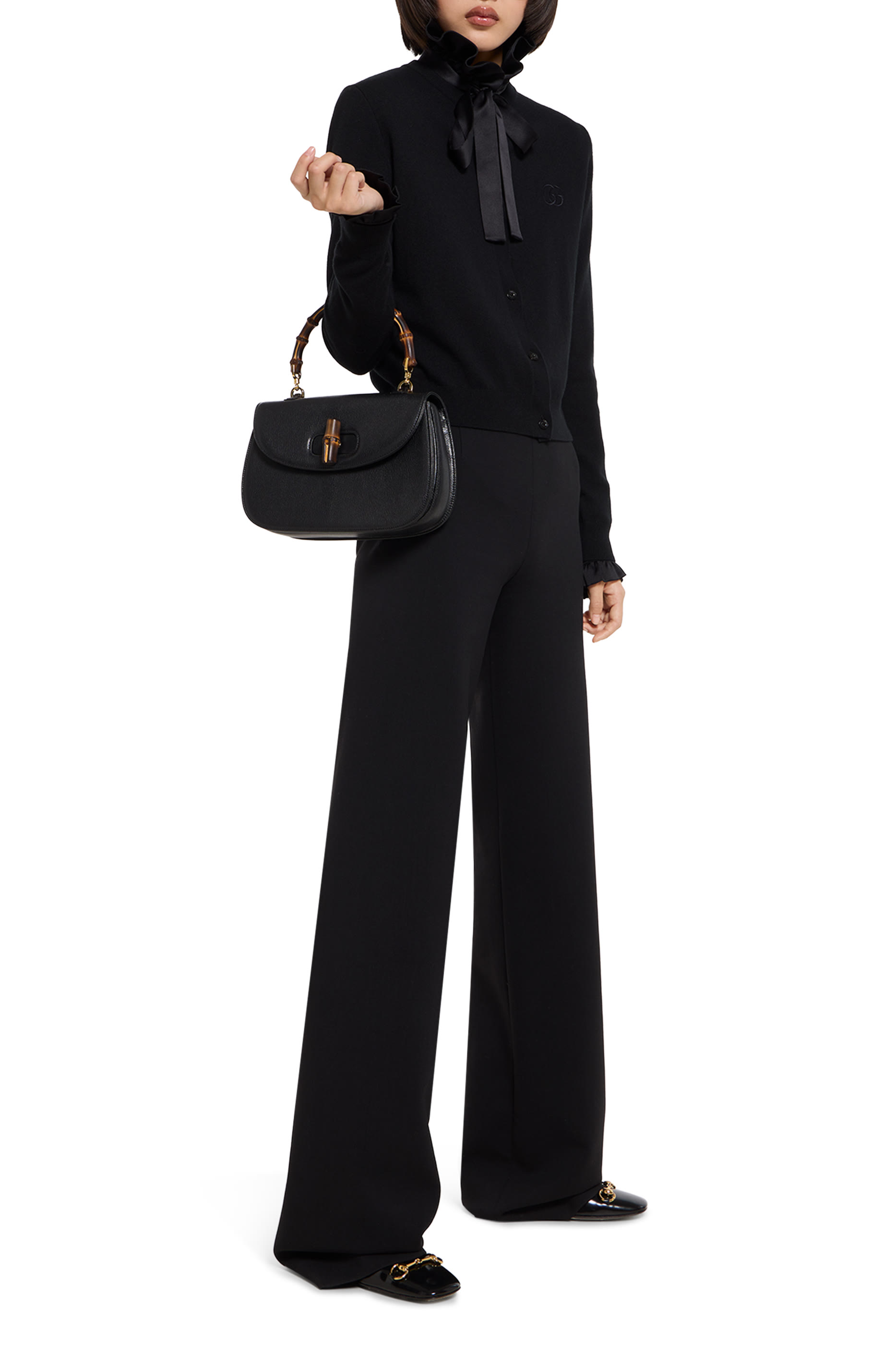 كارديغان مطرز نسيج صوف