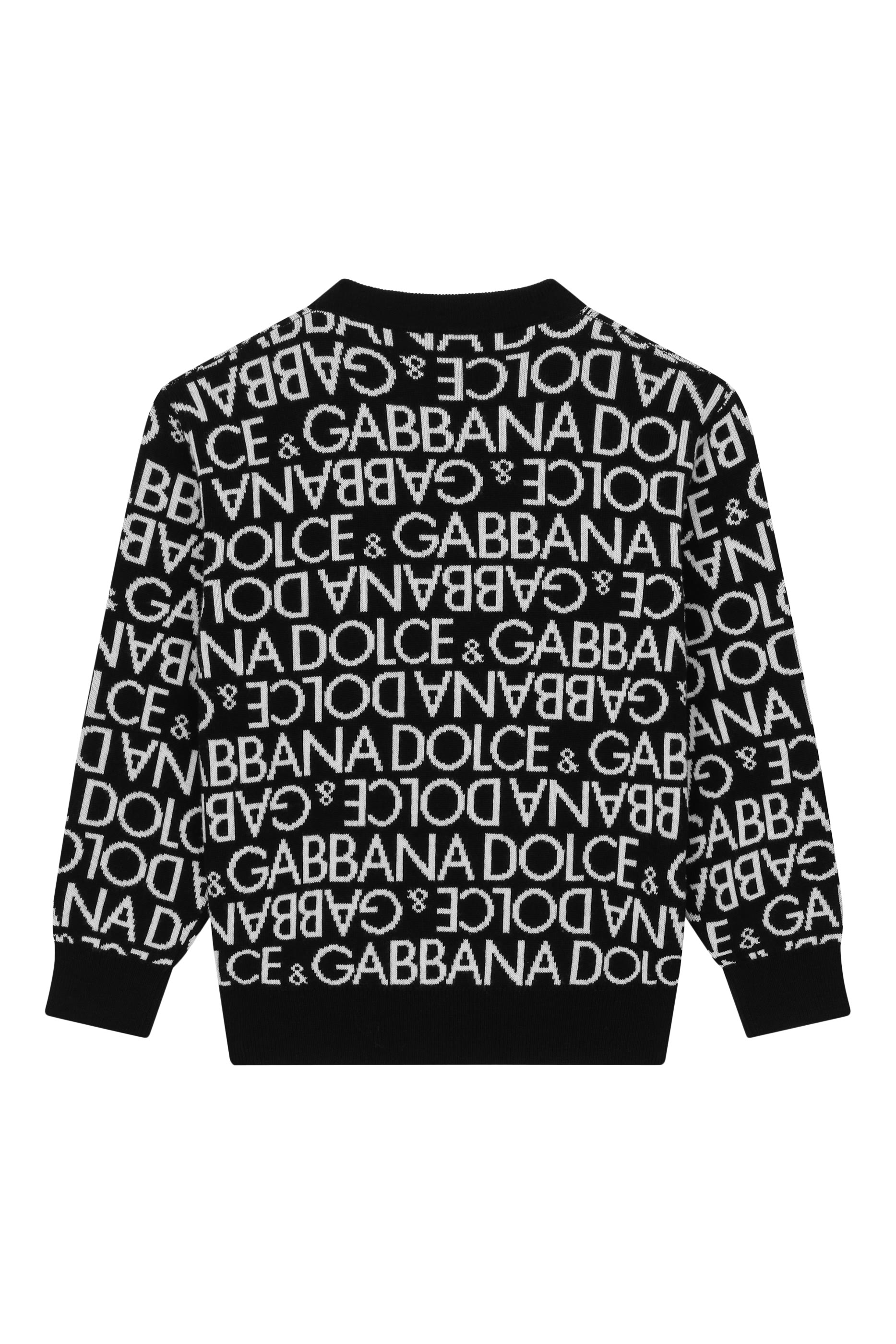 سترة بياقة مستديرة بطبعة شعار الماركة بالكامل جاكار للأطفال