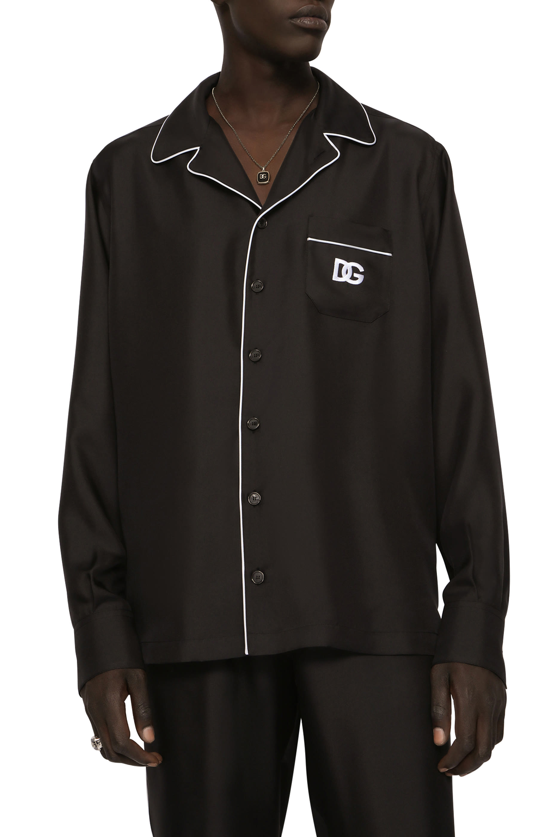 قميص بيجامة حرير