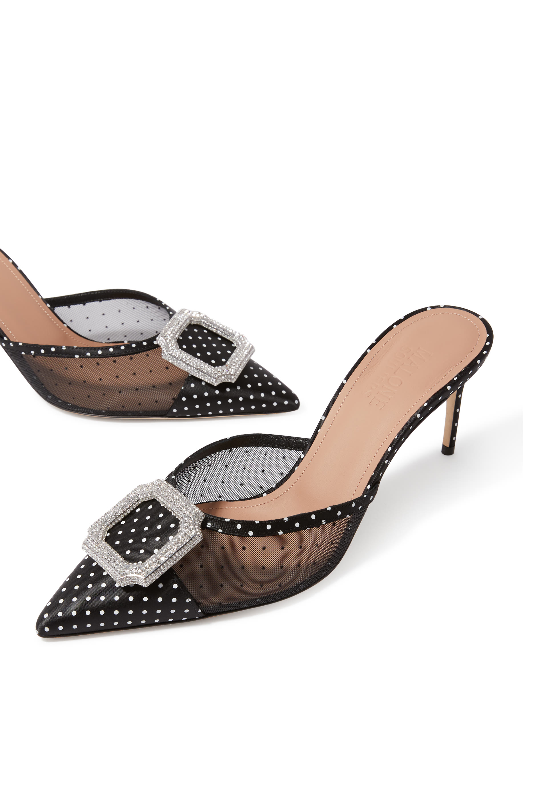 حذاء مونا 70 مفتوح من الخلف قماش شبكي