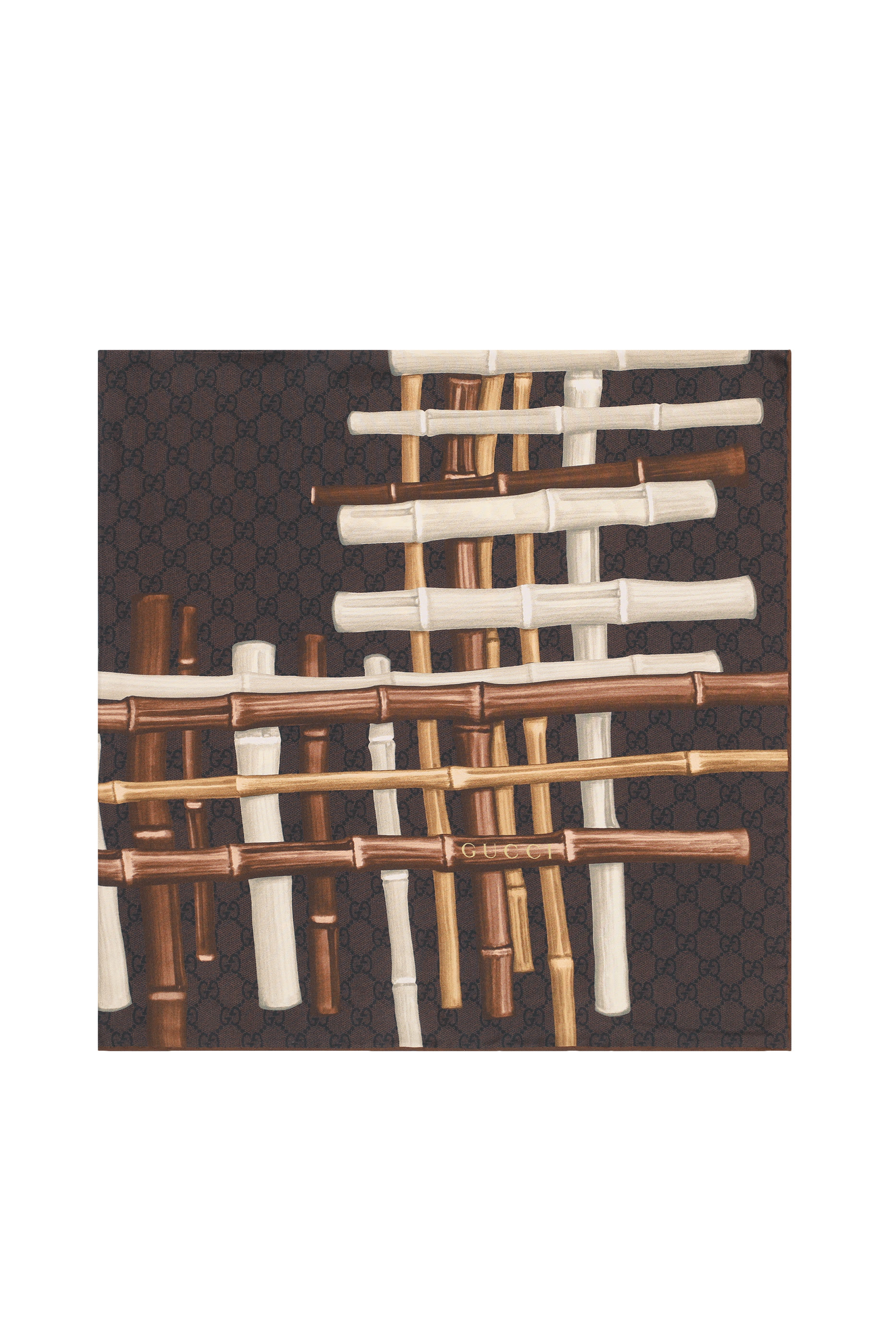 وشاح مربع بنقشة حرير تويل