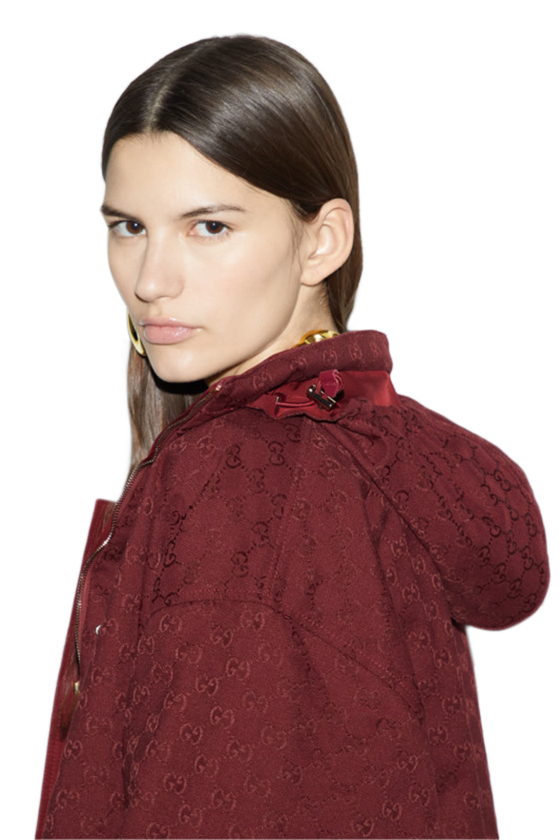 جاكيت بتصميم بوجهين بشعار الماركة قماش قنب