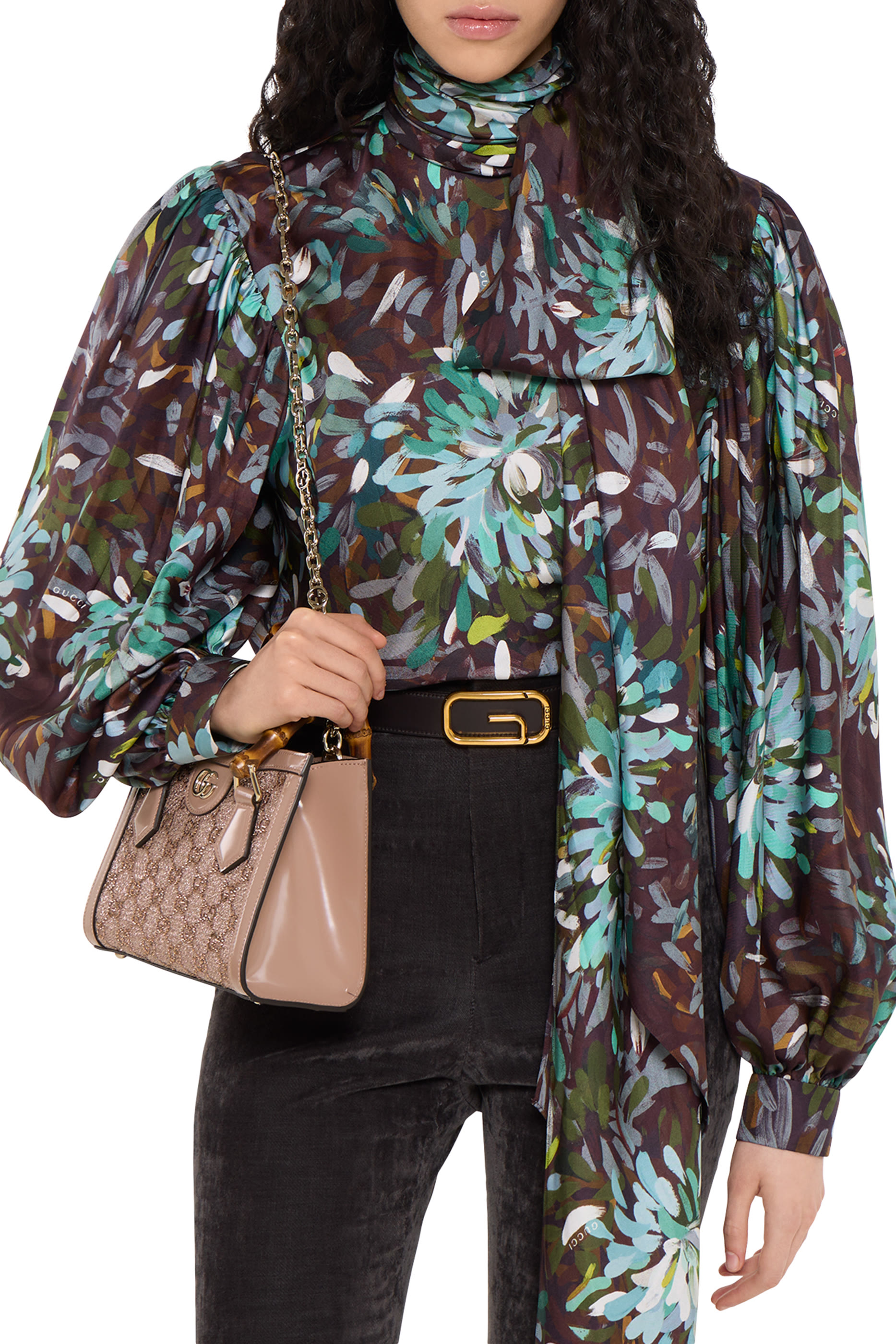 حقيبة يد ديانا صغيرة بكريستال