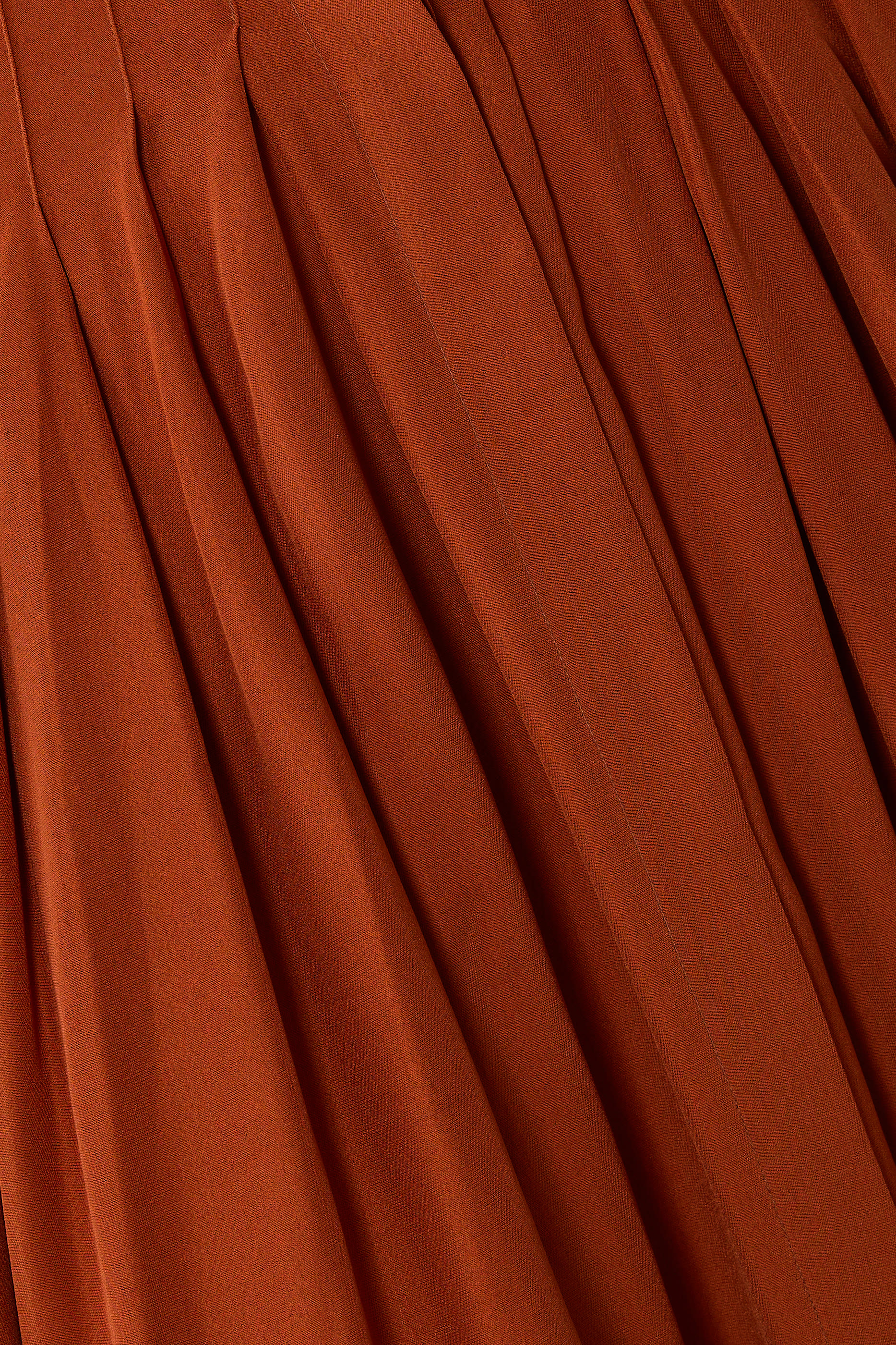 فستان كوراج بطيات عند الخصر متوسط الطول