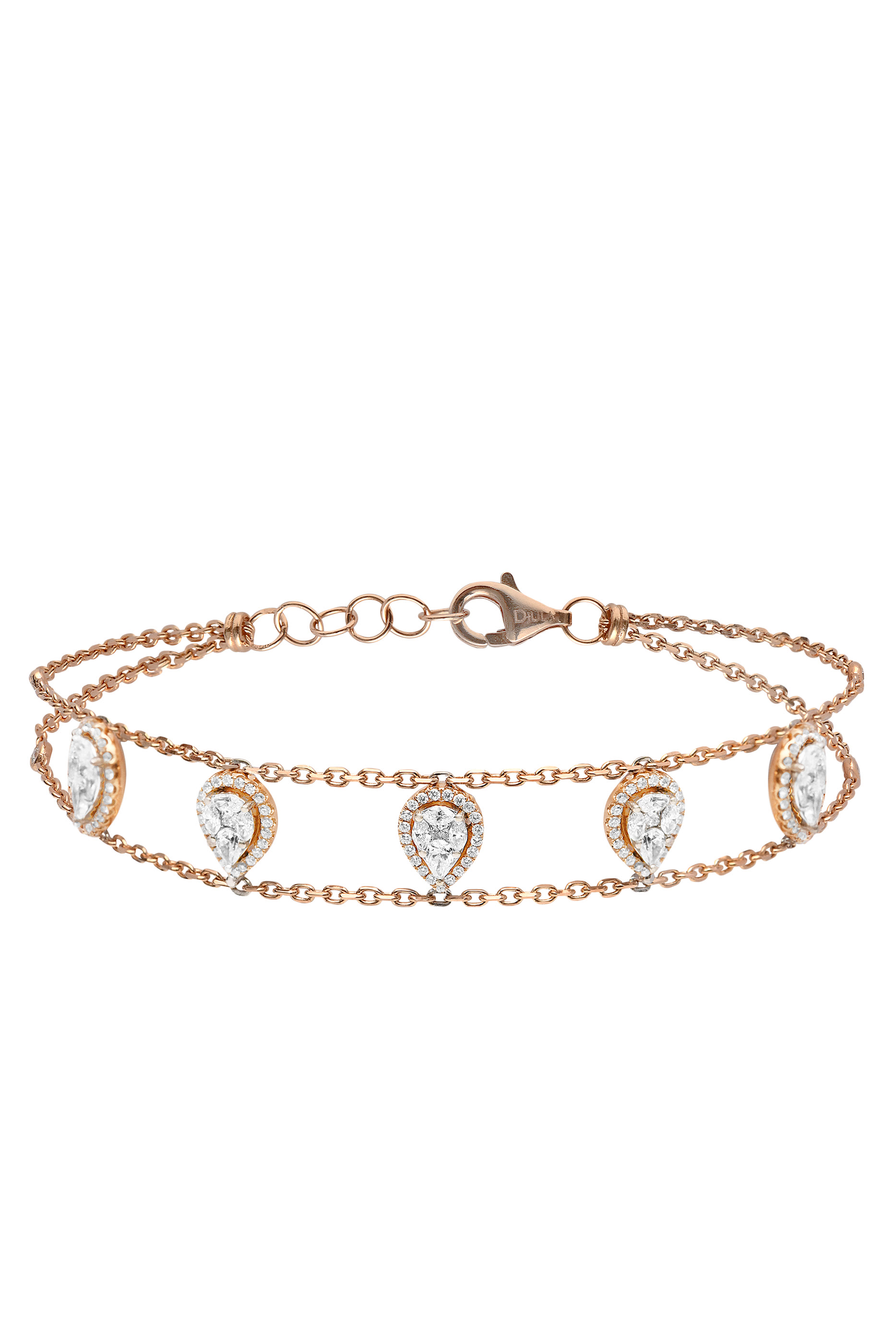 &Eacute;clat Bracelet 5 Pears, 18k Rose Gold & Diamonds