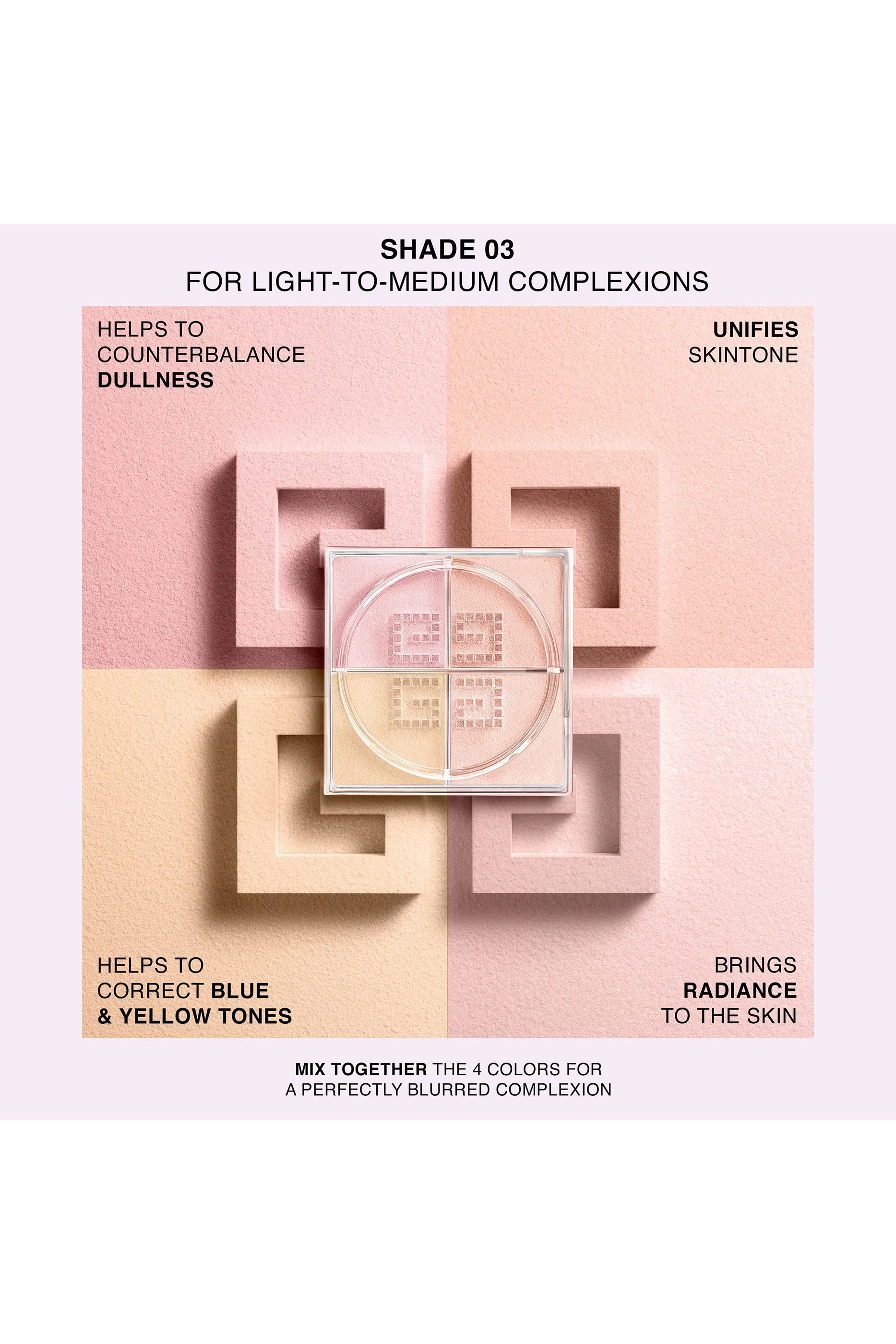 بودرة سائبة بريسم ليبر بأربعة ألوان صغيرة الحجم