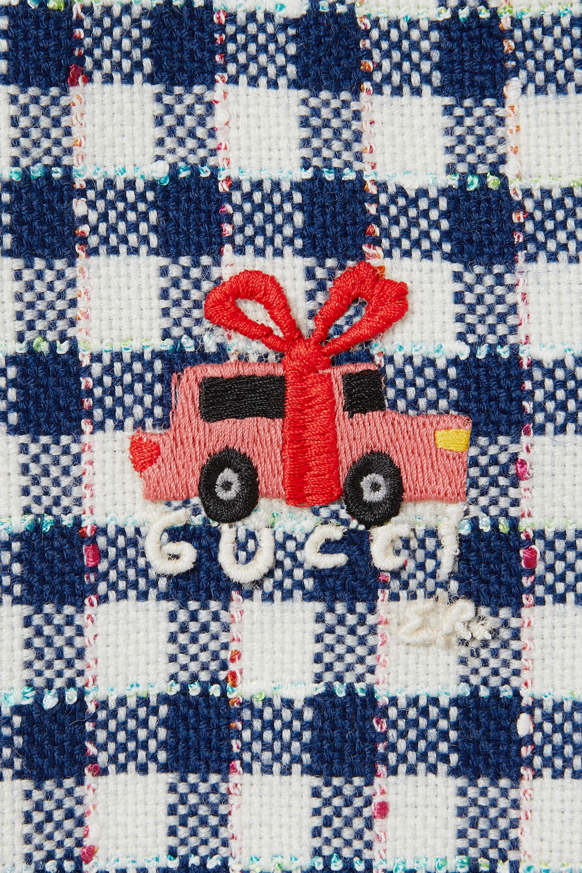 فستان صوف بنقشة مربعات للأطفال