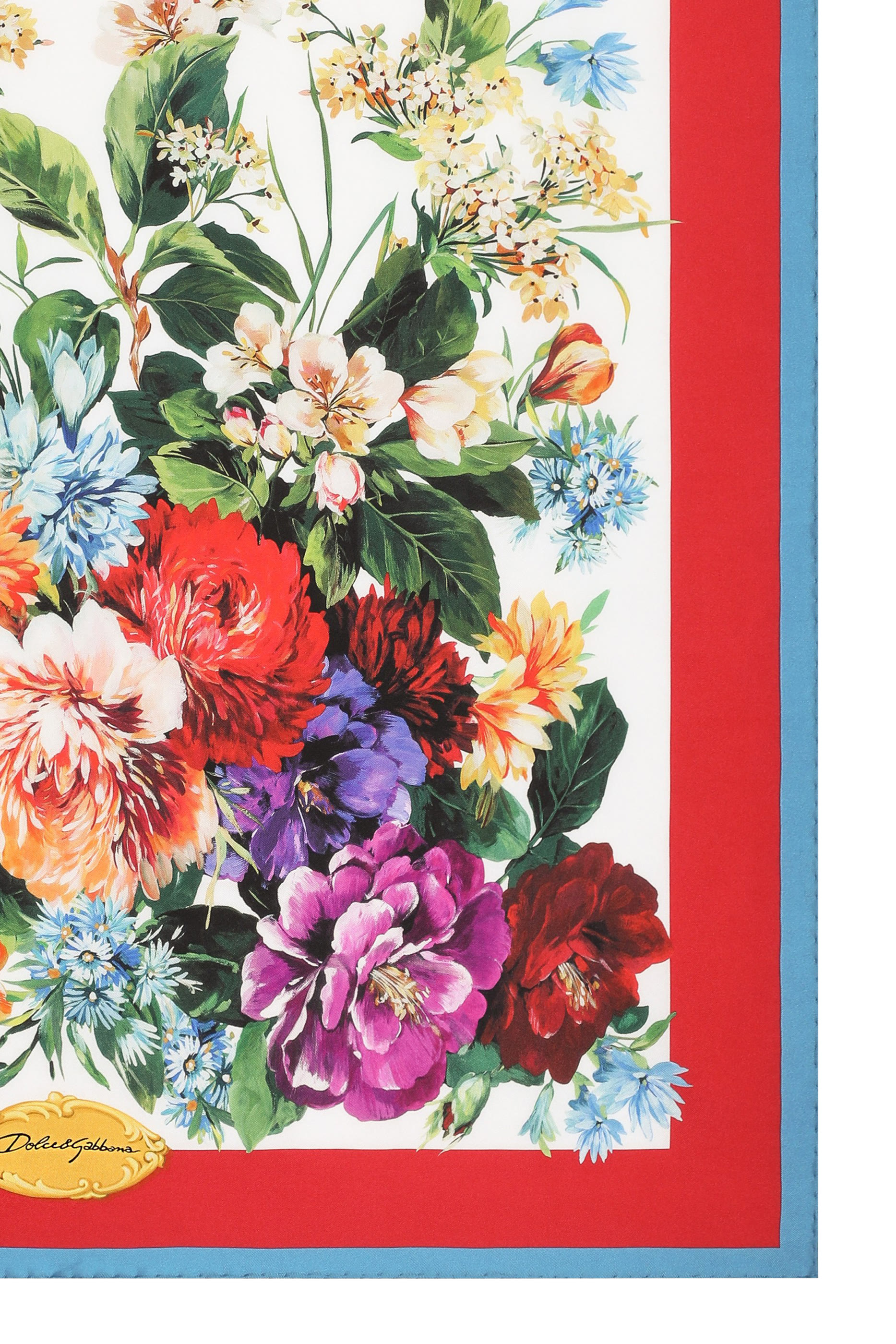 وشاح فولار بطبعة زهور حرير تويل