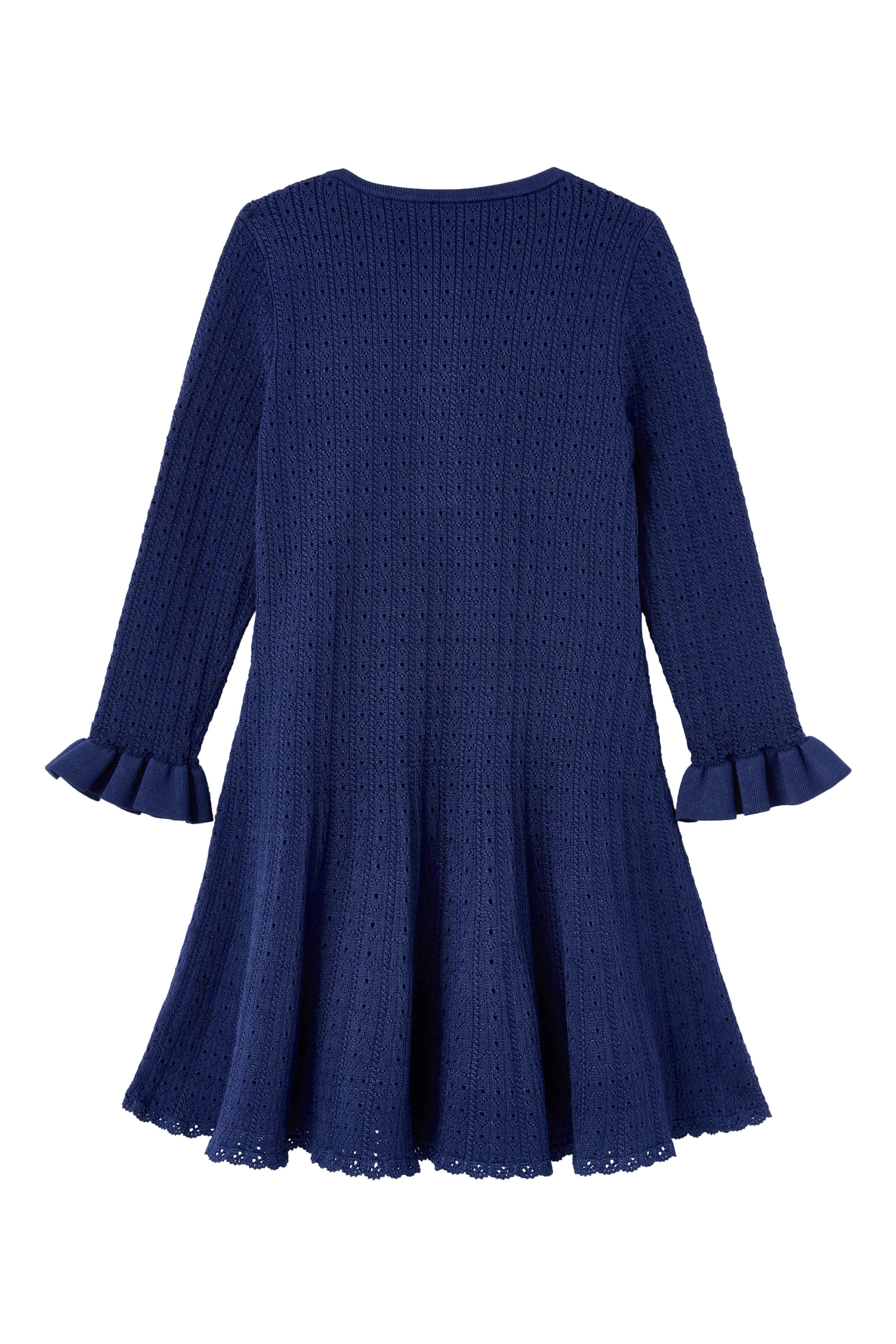 فستان بوانتيل منسوج للأطفال null