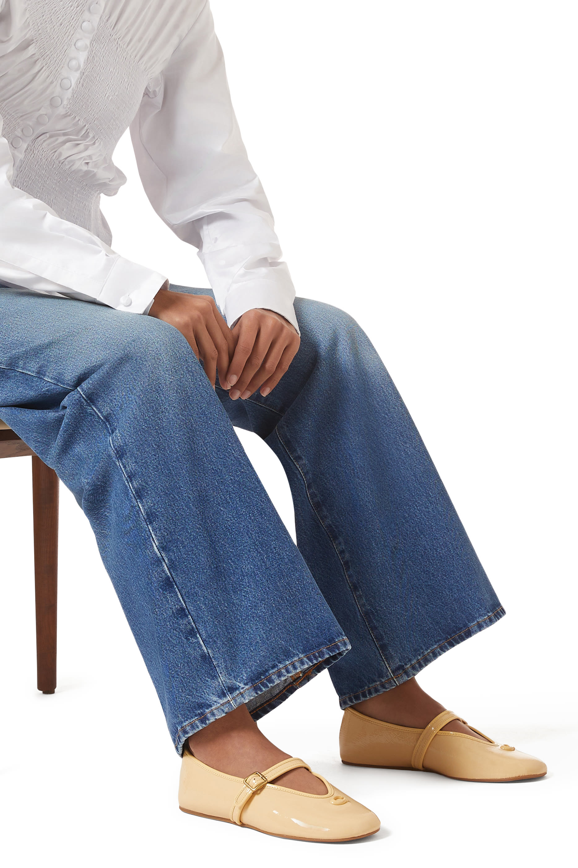 حذاء بالرينا ماري جاين جلد