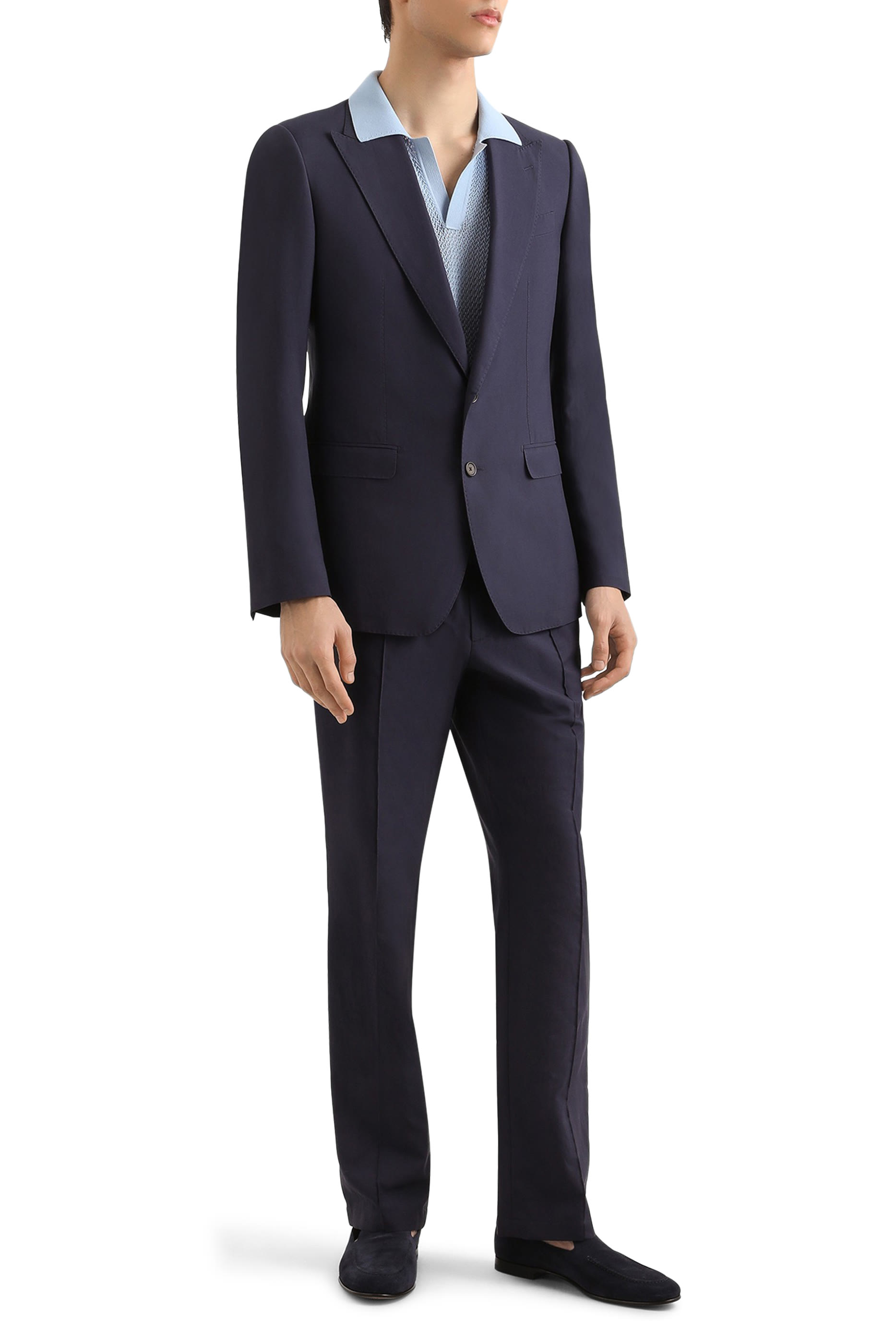 قميص بولو قطن بنقشة بحجم صغير