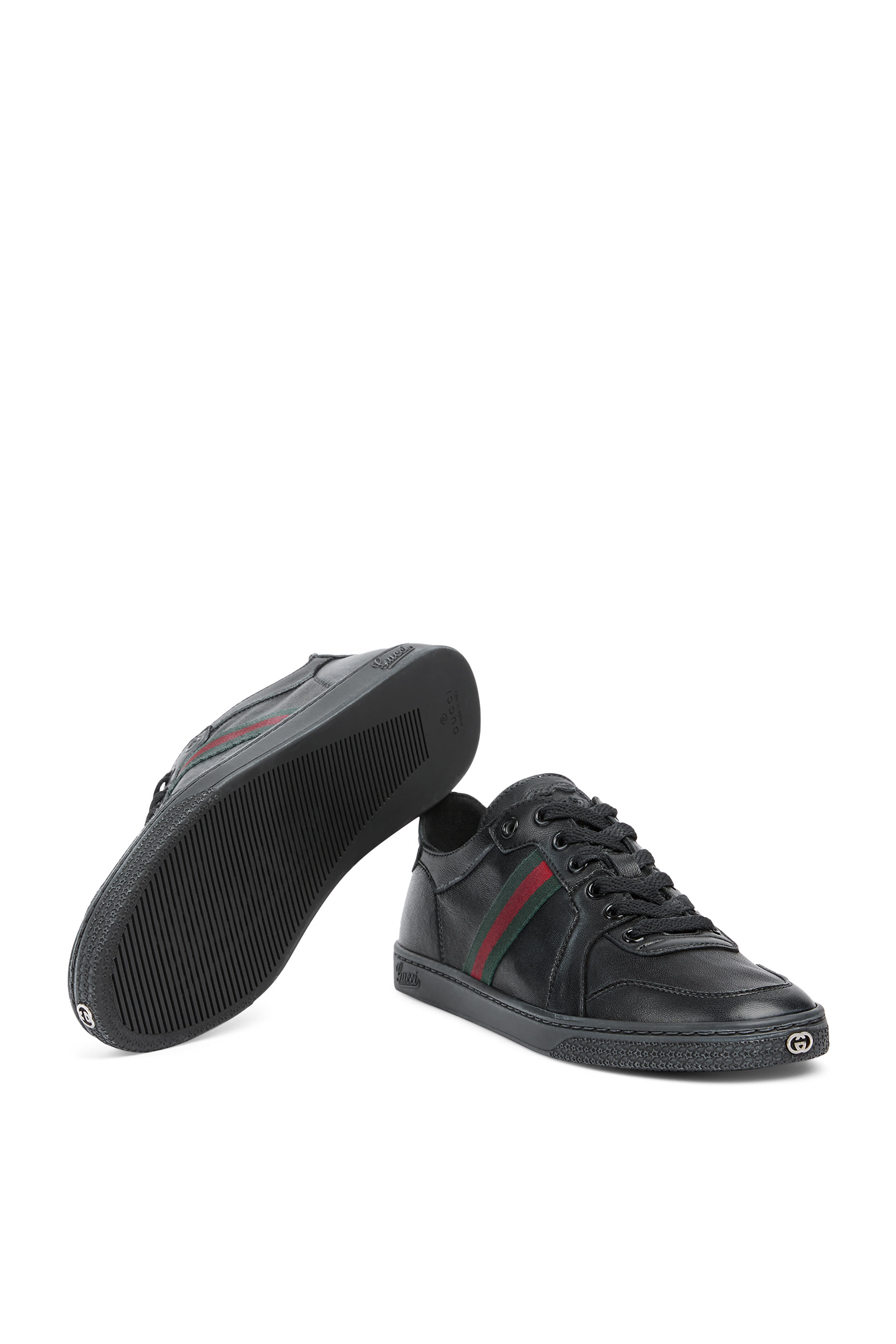 سنيكرز بكاحل منخفض جلد مطاطي