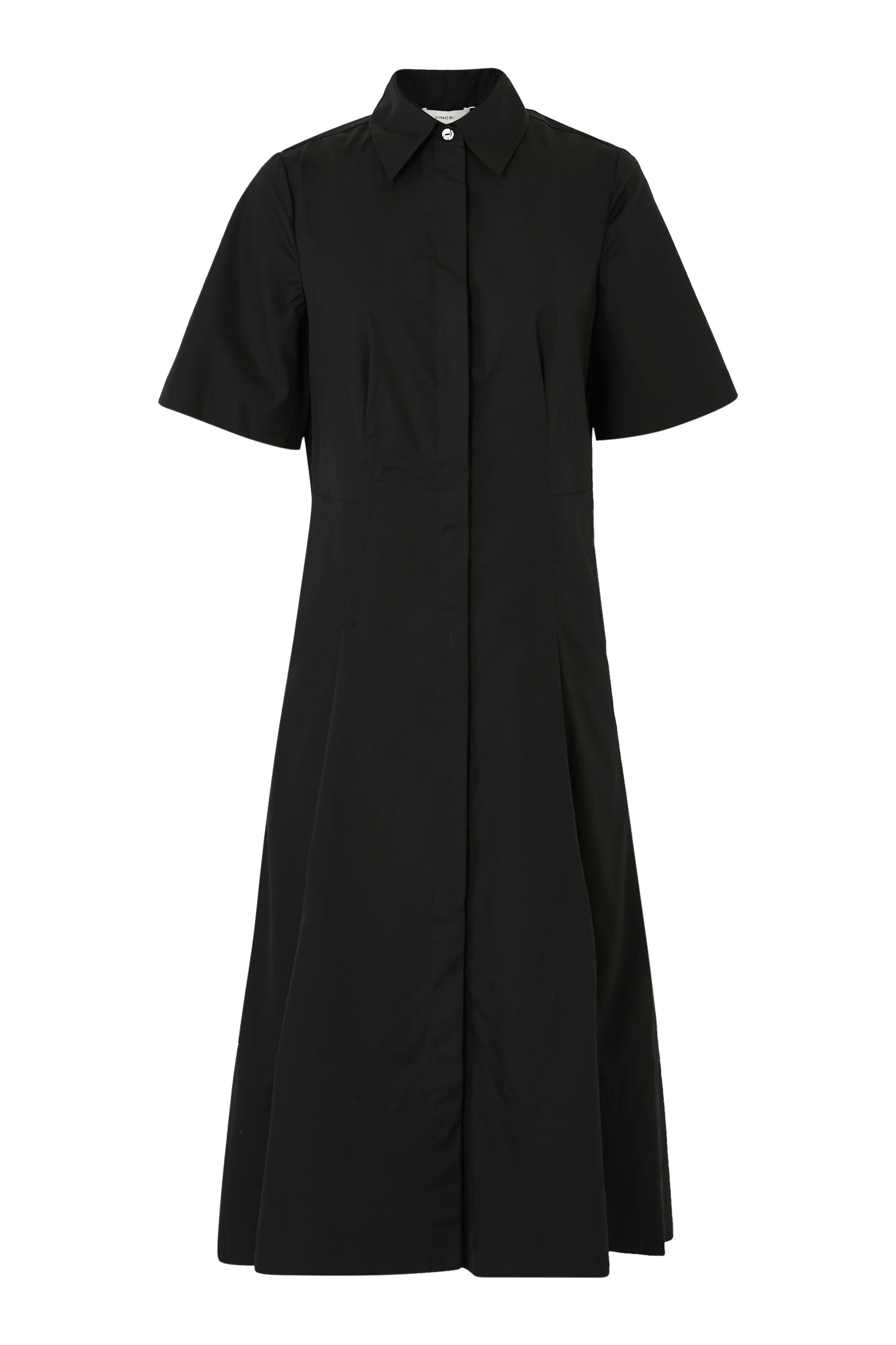 فستان بنمط قميص بأكمام قصيرة