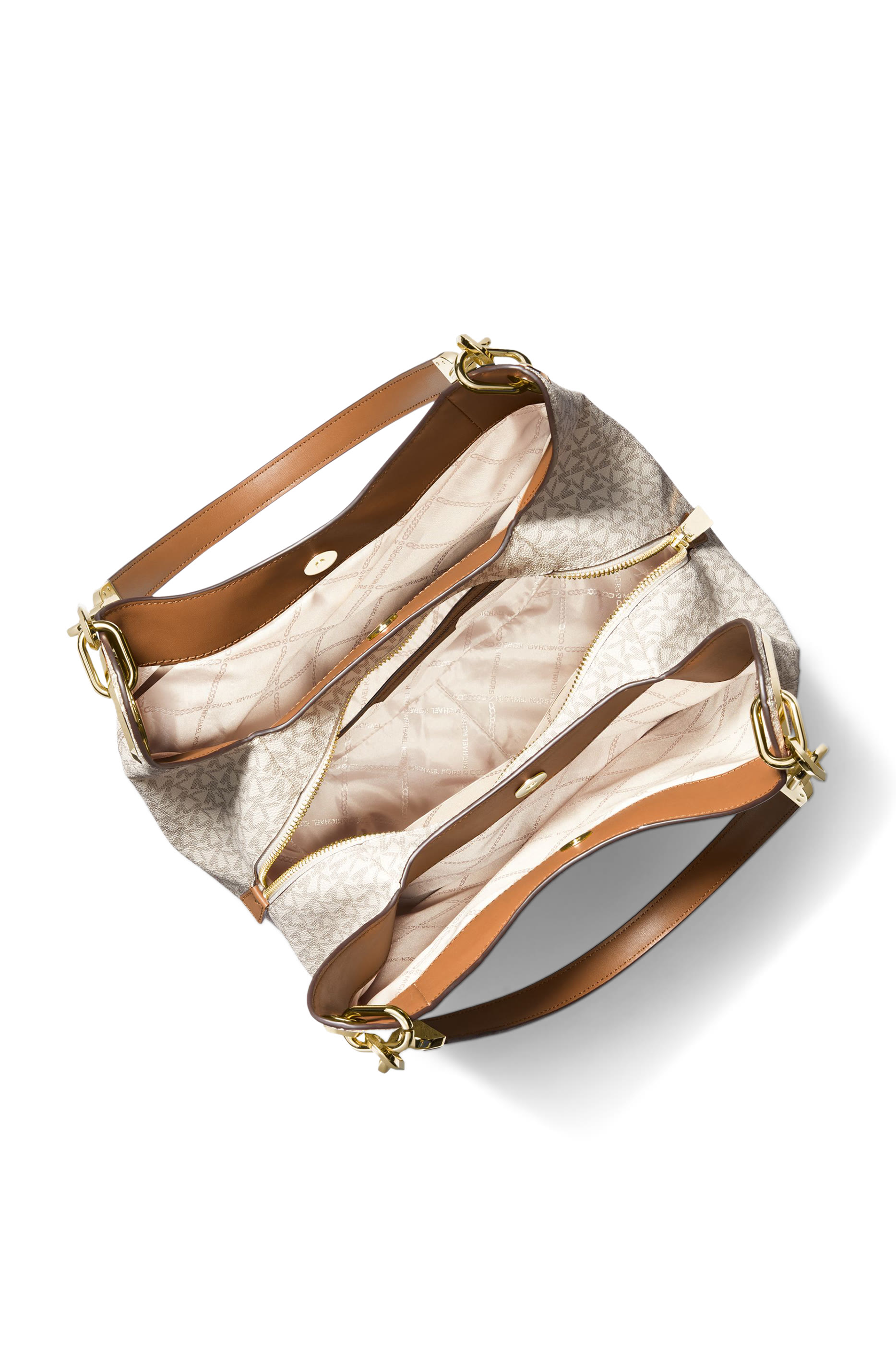 حقيبة كتف ليلي كبيرة بشعار الماركة