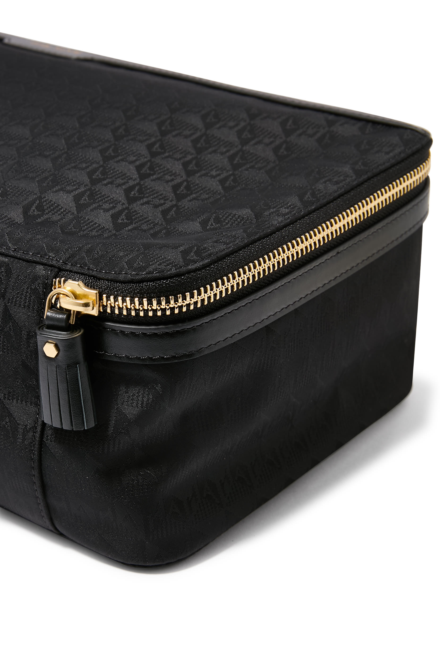 حقيبة مستلزمات شعر صغيرة للسفر بشعار الماركة