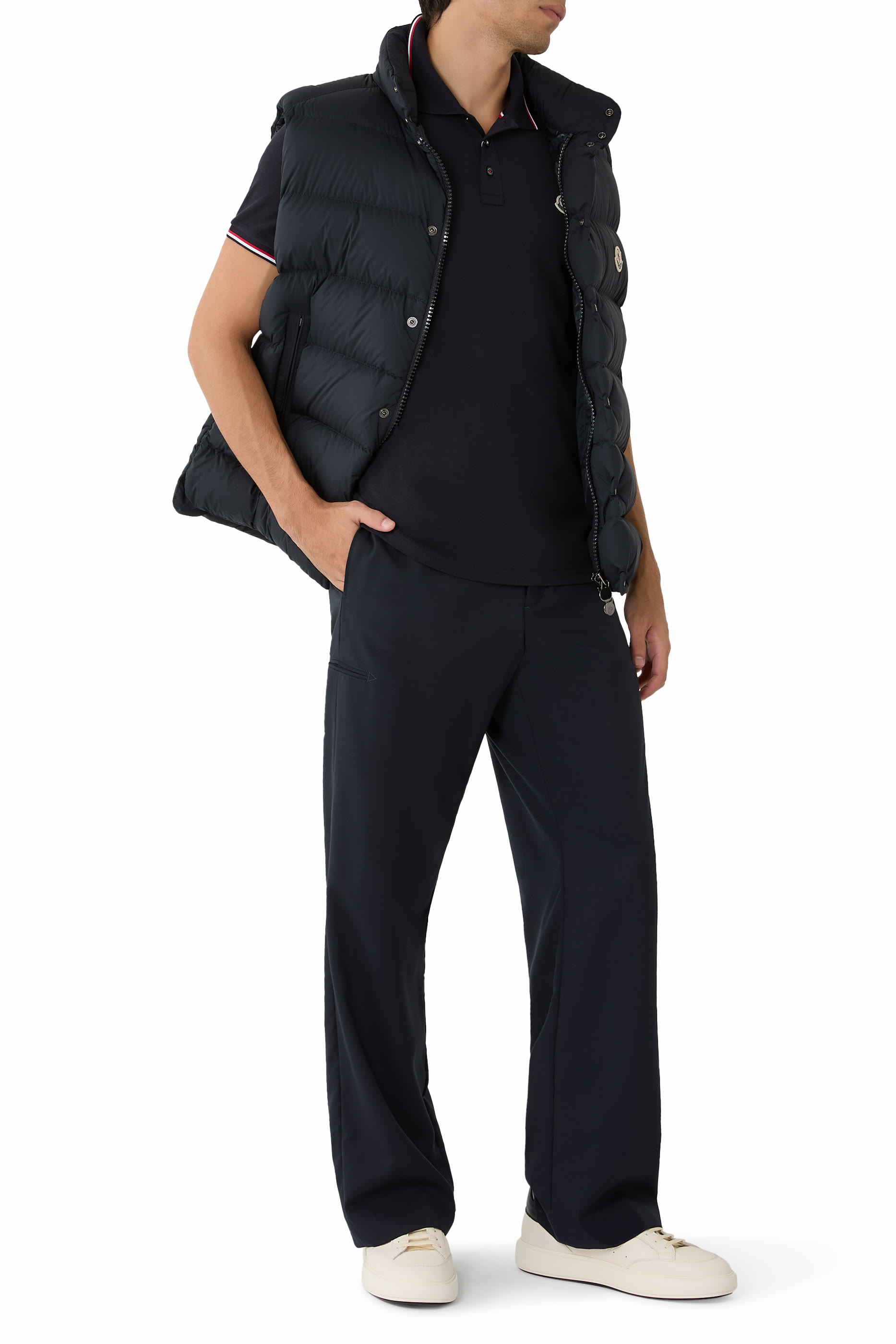 قميص بولو بحواف بثلاث ألوان قطن بيكيه