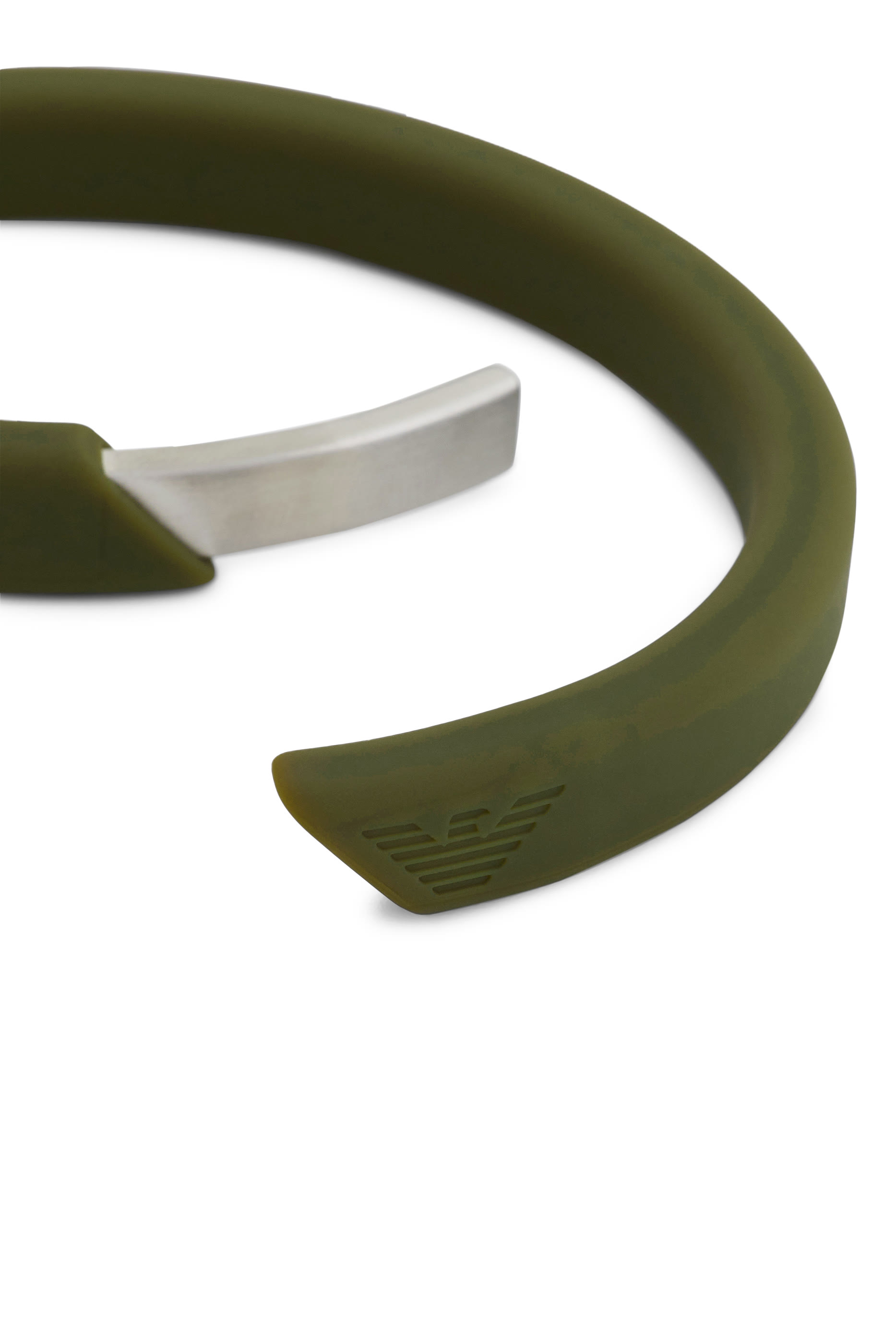 سوار مزين بشعار الماركة، سيليكون وفضة إسترلينية