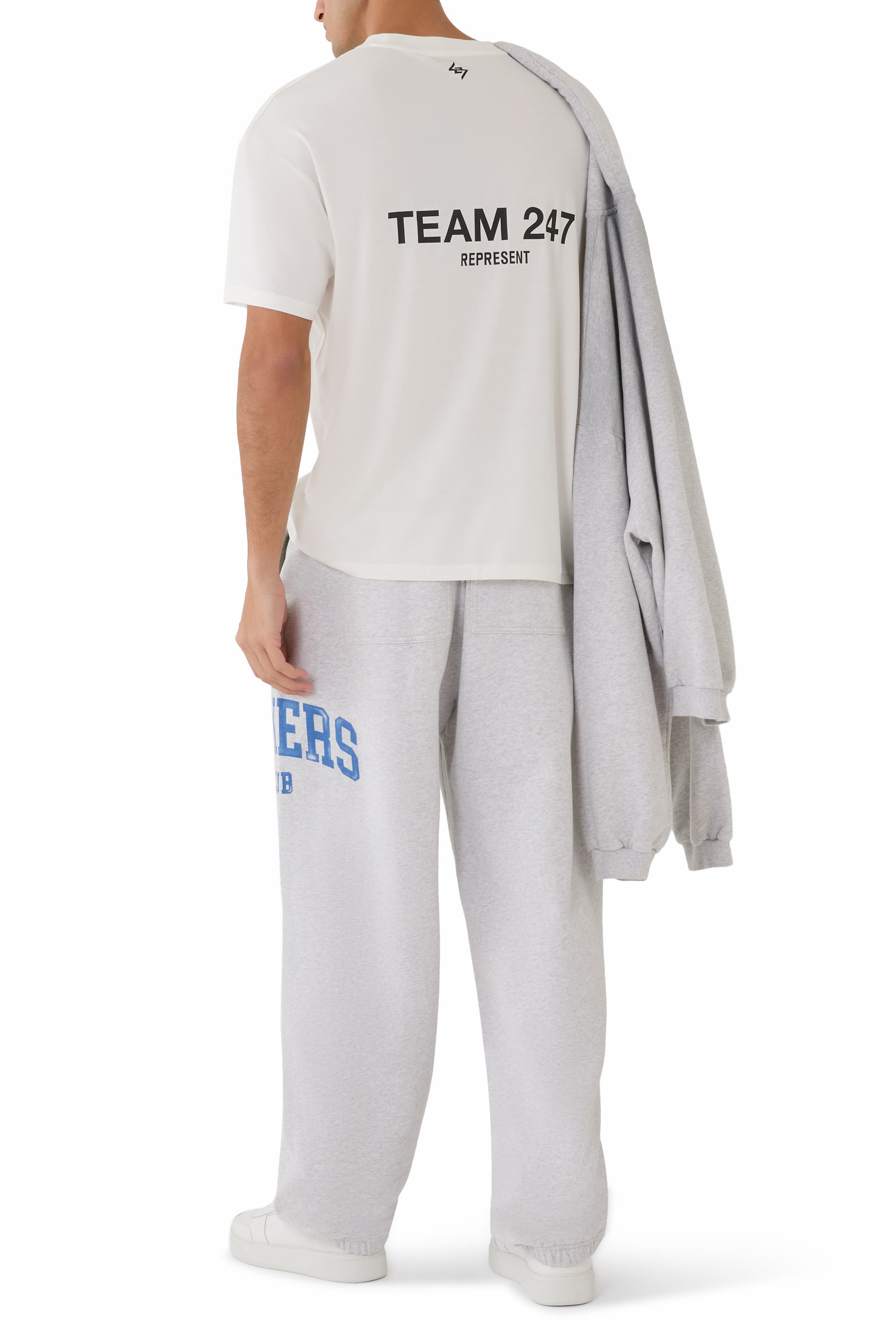 تيشيرت بقصة فضفاضة وشعار تيم 247