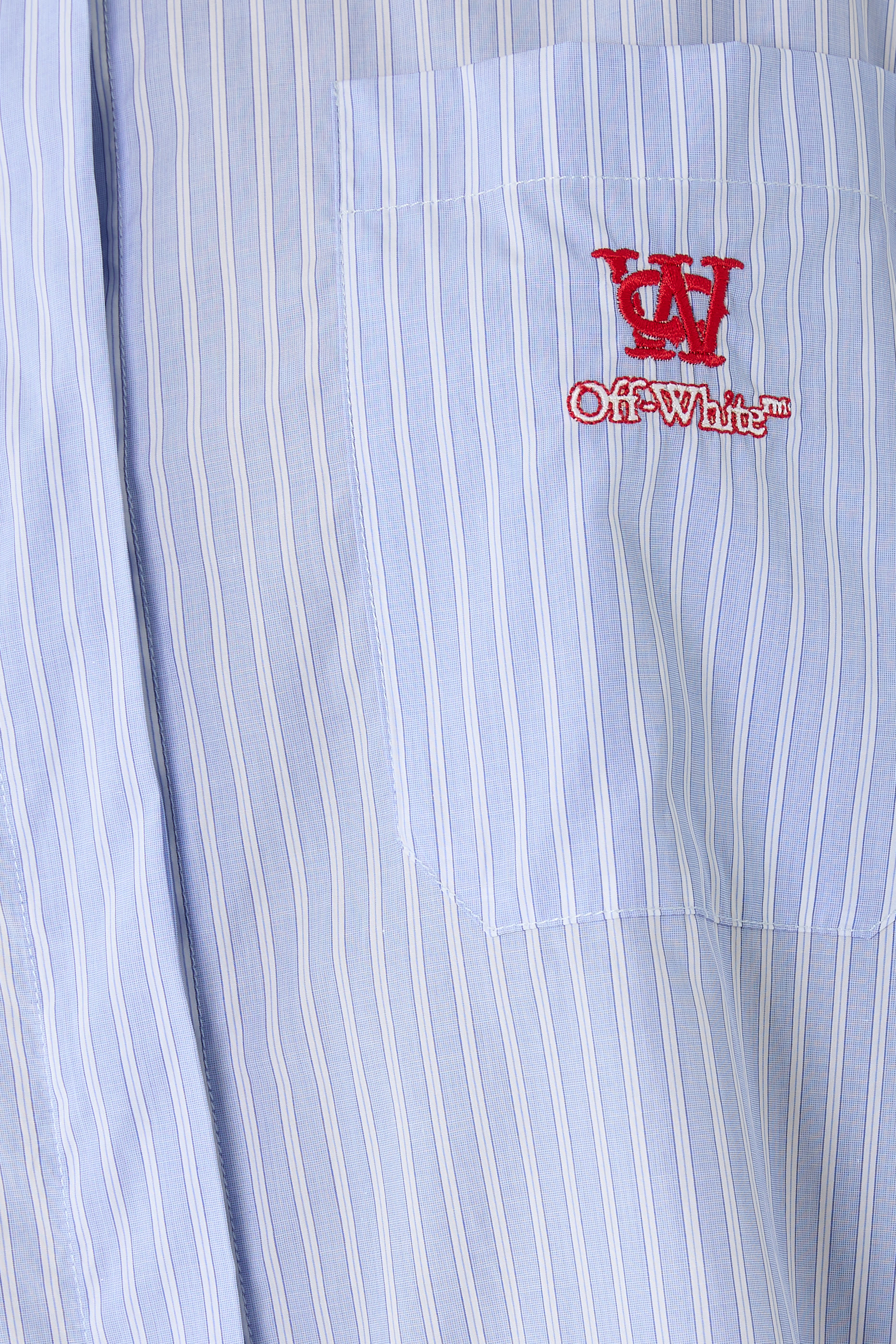  Striped Poplin Shirt Dress