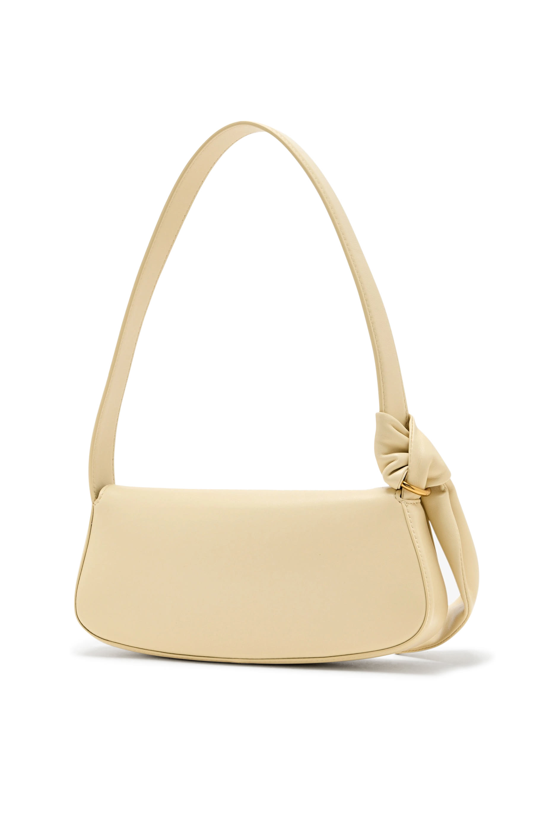 حقيبة بحمالة بتفاصيل عقدة جلد