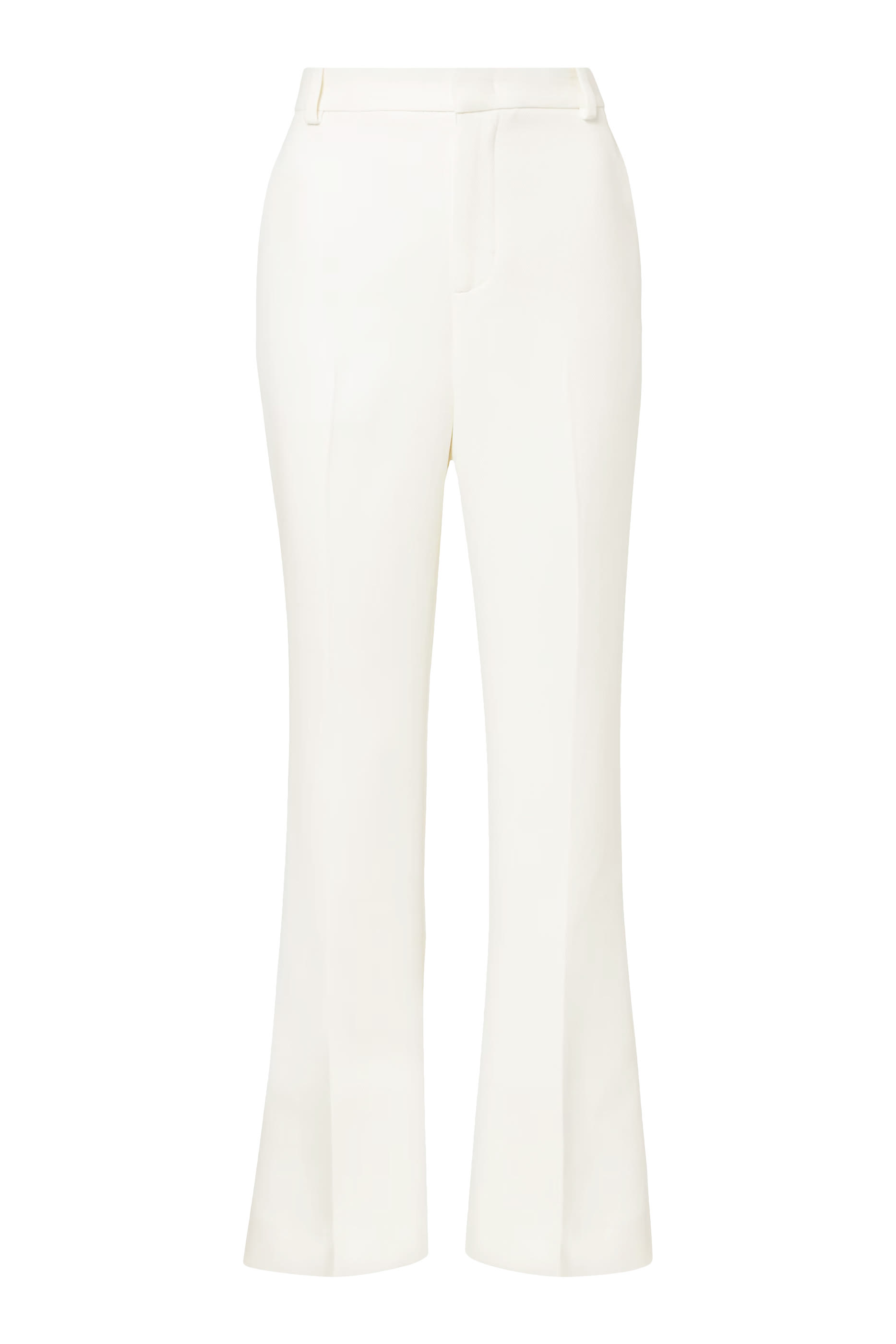 بنطال بقصة ساق واسعة وخصر متوسط الارتفاع