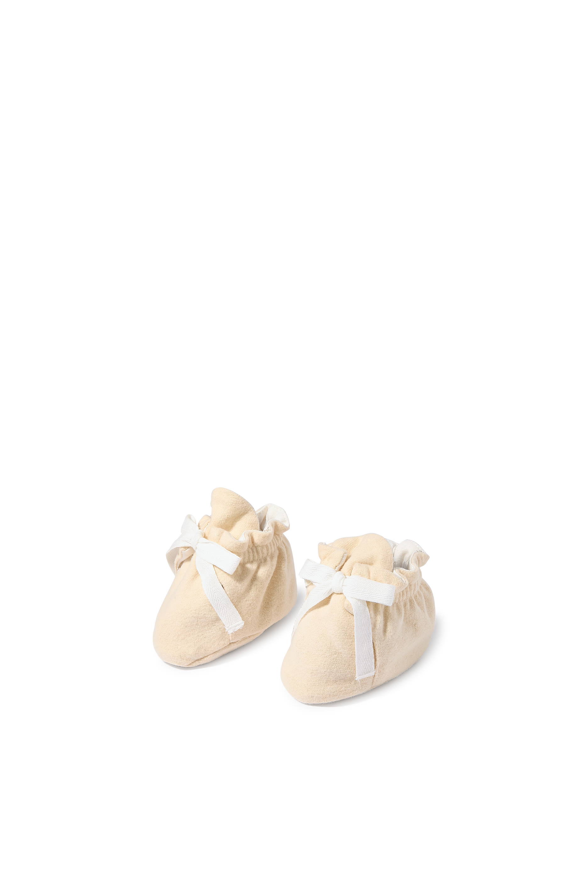 Kids Soft Bear Fabric Booties with Bow