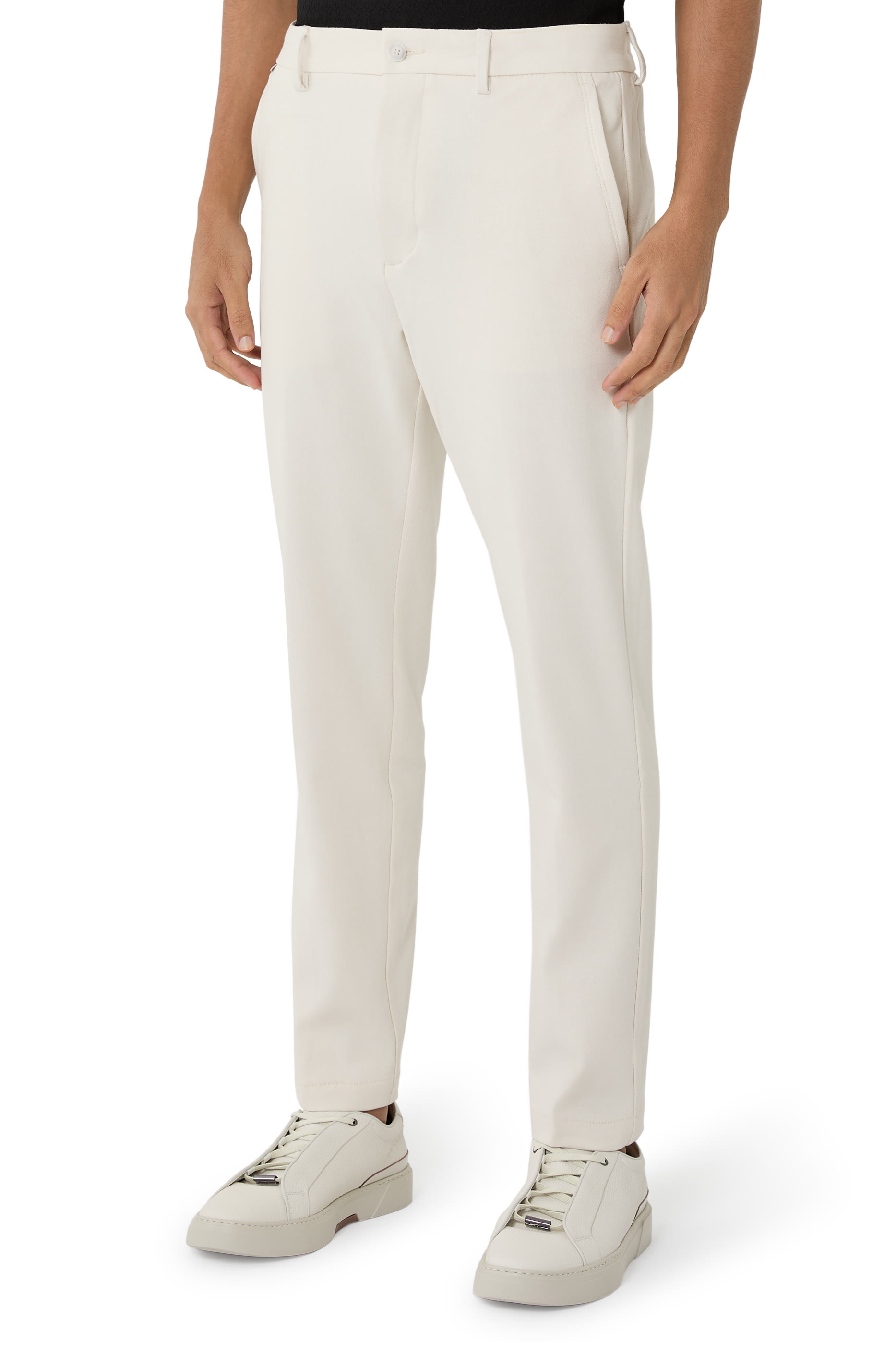 بنطال هيرنج بون لامع بقصة ضيقة