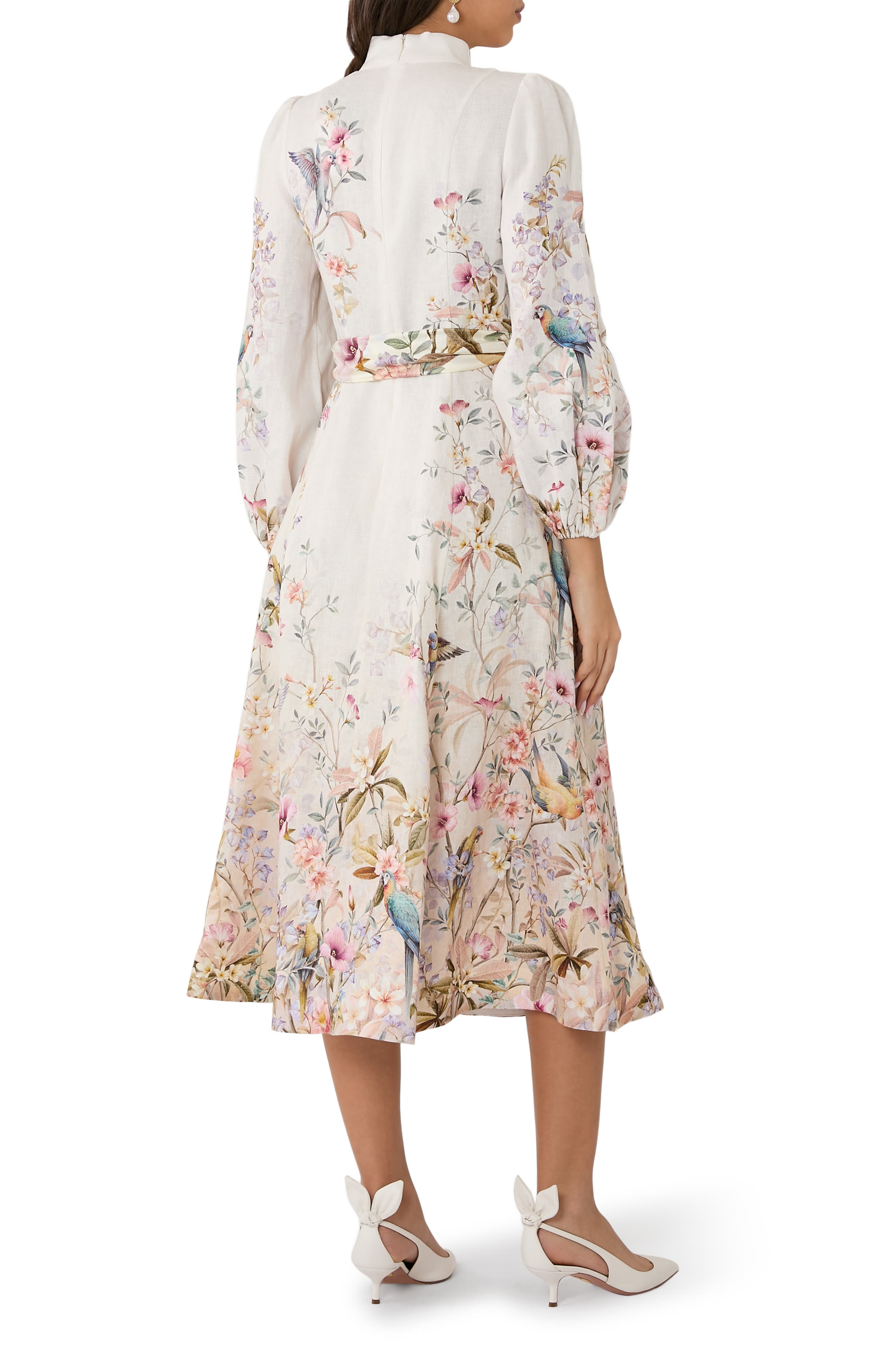 فستان ريبالين متوسط الطول بأزرار