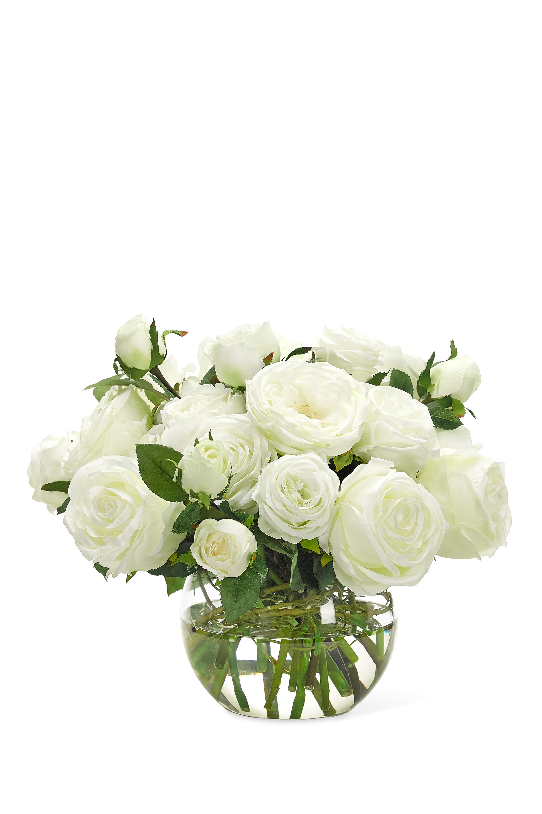 باقة وروود مع مزهرية بتصميم بابل