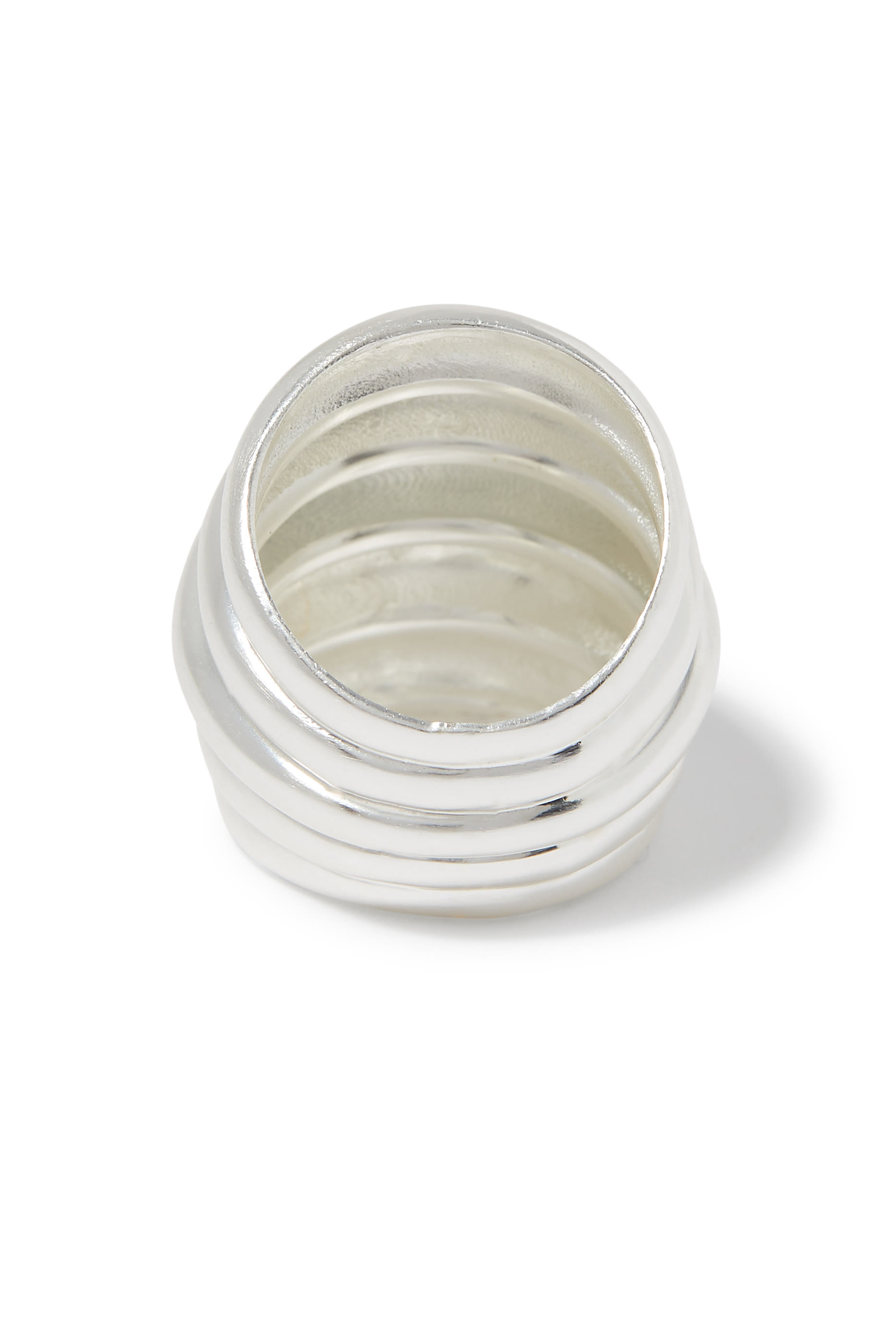 خاتم ريبيد مضلع، نحاس مطلي بفضة