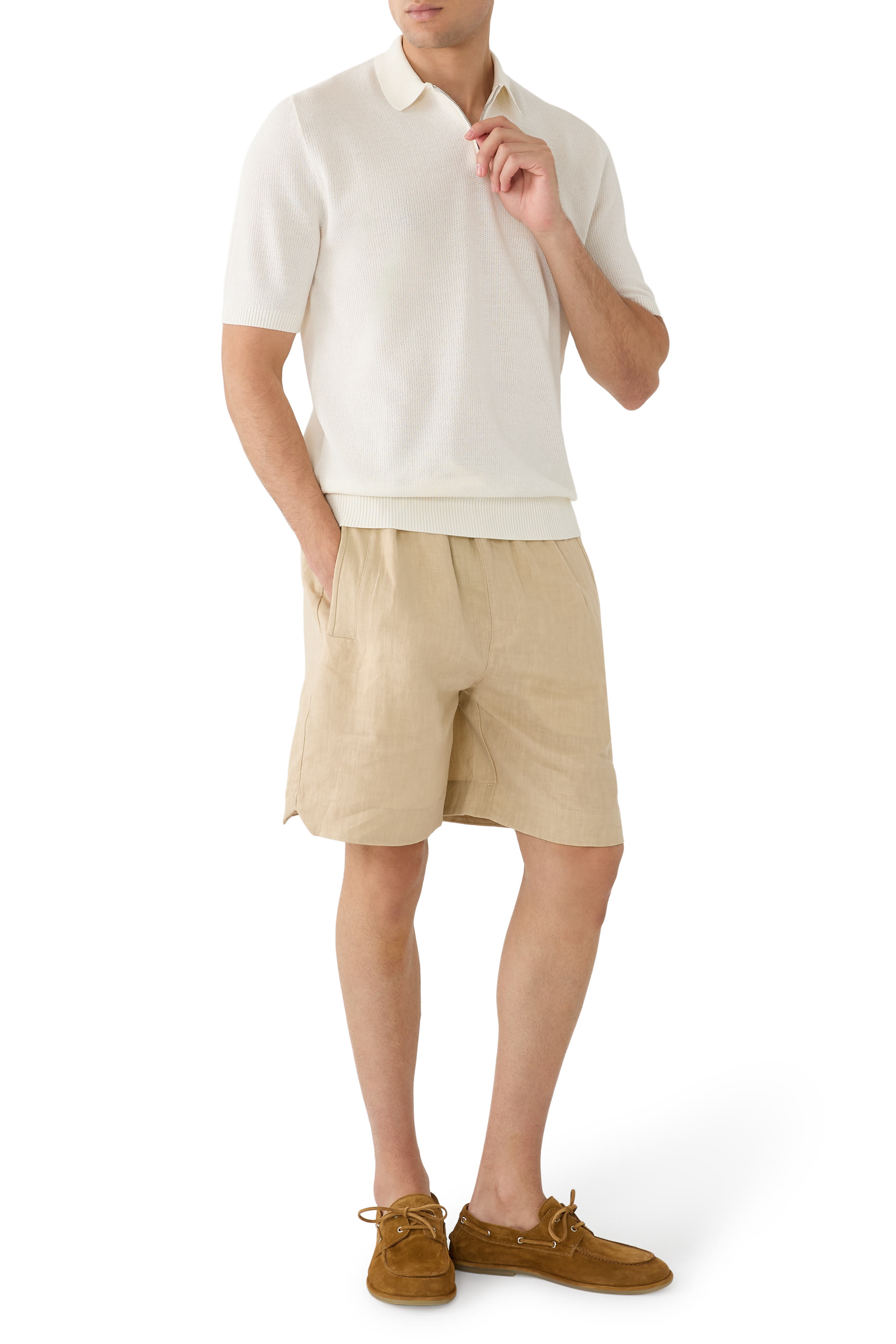 تيشيرت بولو بنصف سحاب